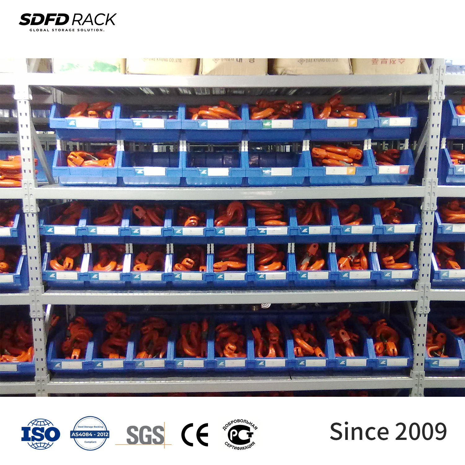 OEM Heavy-Duty Boltless Steel Corrosion Protection 4-Layer Durable Storage Shelf CE Certified for Warehouses Pallet