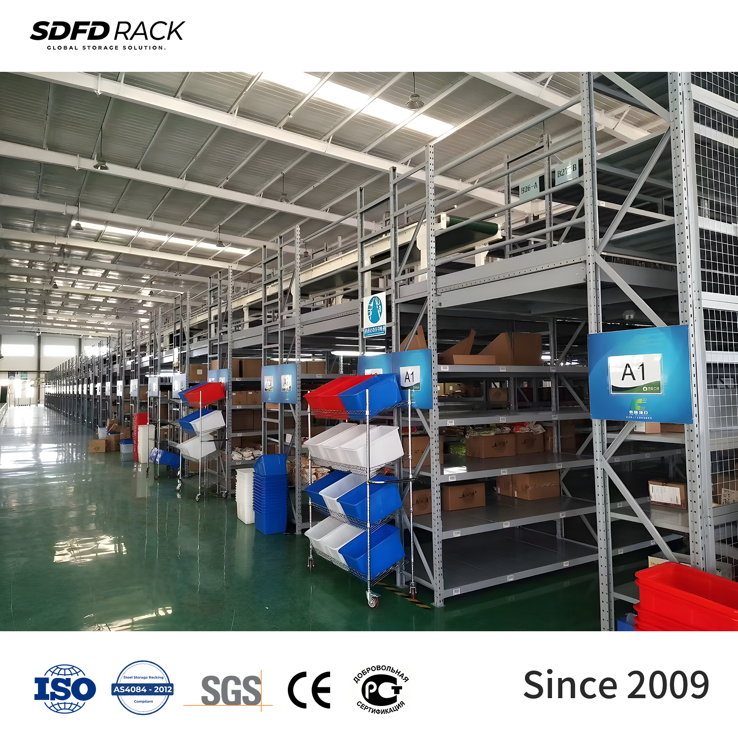 Racking and Shelving Mezzanine Steel Warehou Floor Platform Ladder Warehouse Racking Black Attic Loft Mezzanine