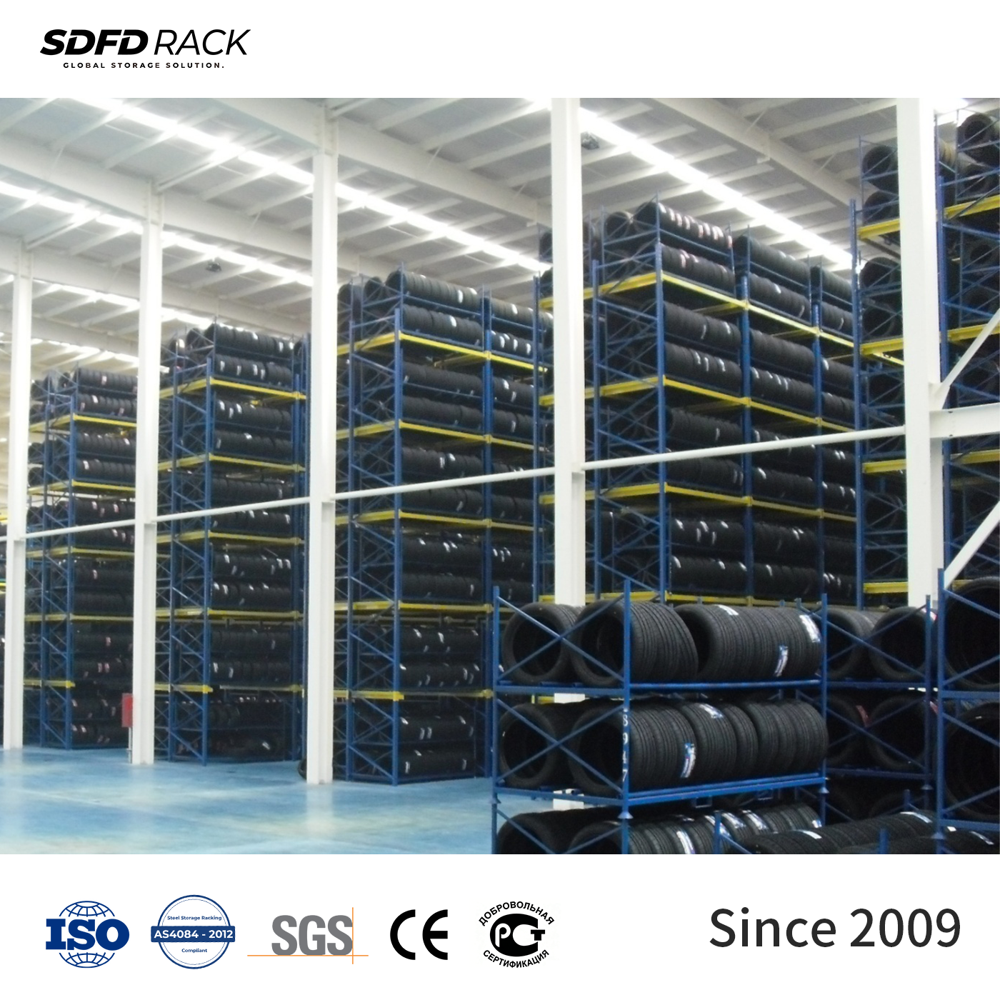 Q235B Steel Durable Cost-Effective Heavy-Duty Cold Storage 5-Layer Anti-Rust Drive-in Rack Compatible with Pallet Systems