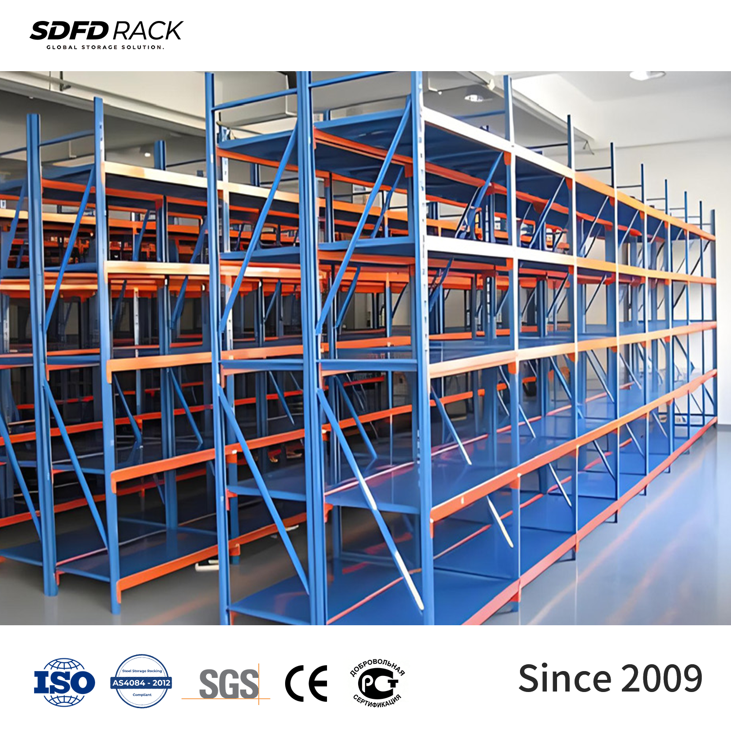 Fangding Factory OEM&ODM Customized 5 Layer Medium Duty Steel Shelving Racks CE Certified for Warehouse Storage