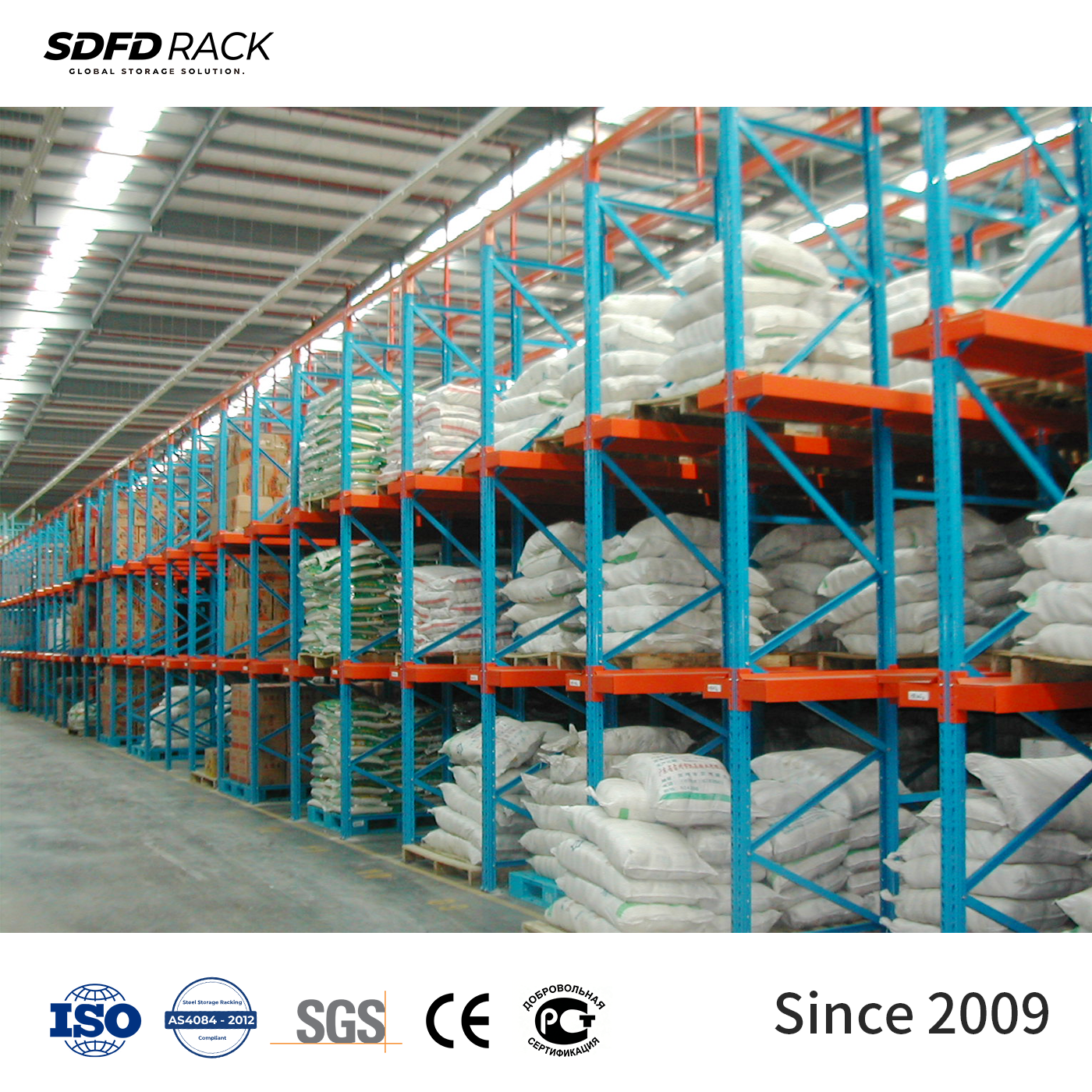 High-Capacity Drive-In Pallet Racking Storage System Drive-Thru Rack for LIFO Forklift Industrial Warehouse Rack Steel Rack Unit