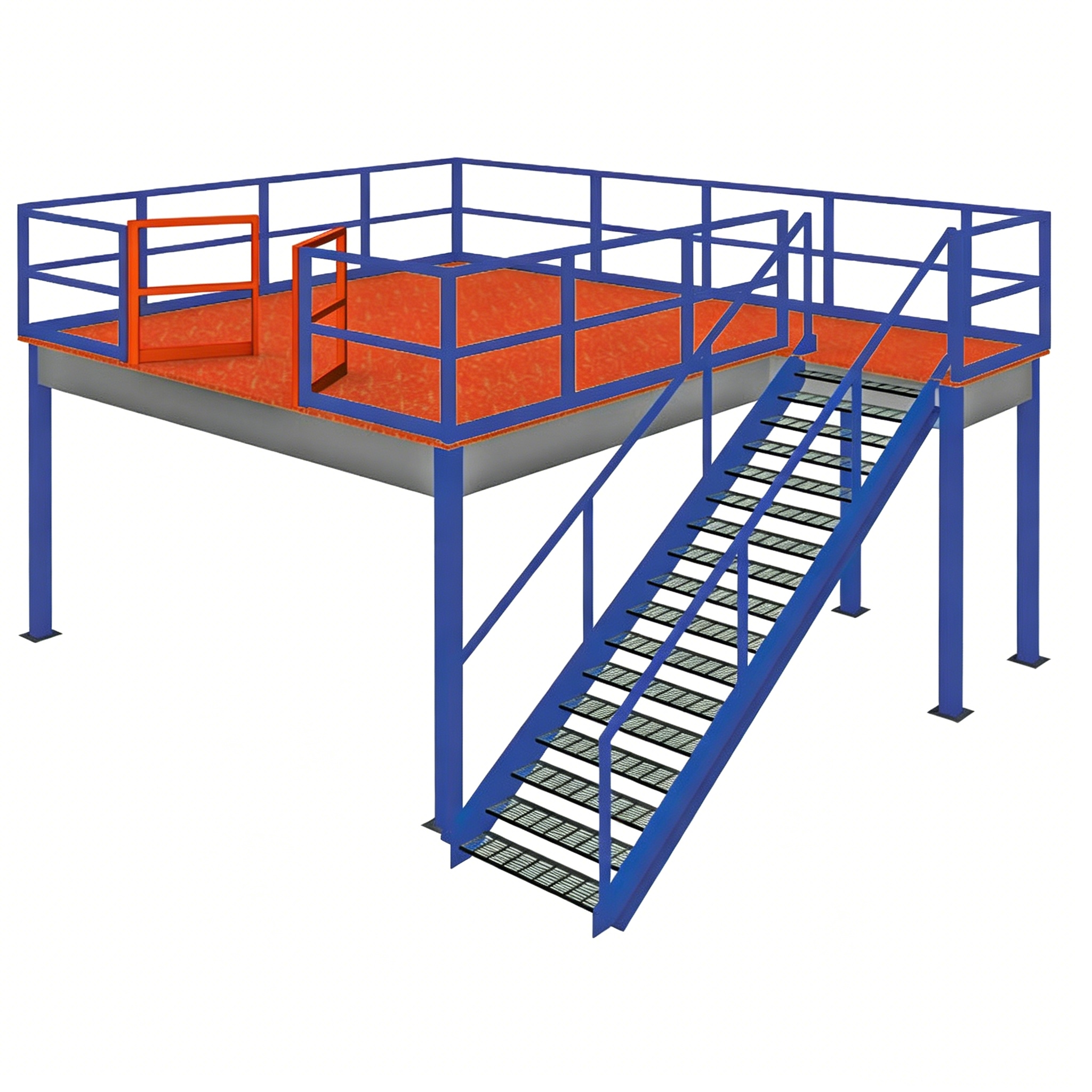 SDFD Space-Saving Heavy-duty Steel Structure Mezzanine Platform High Warehouse Mezzanine Floor With Stairway