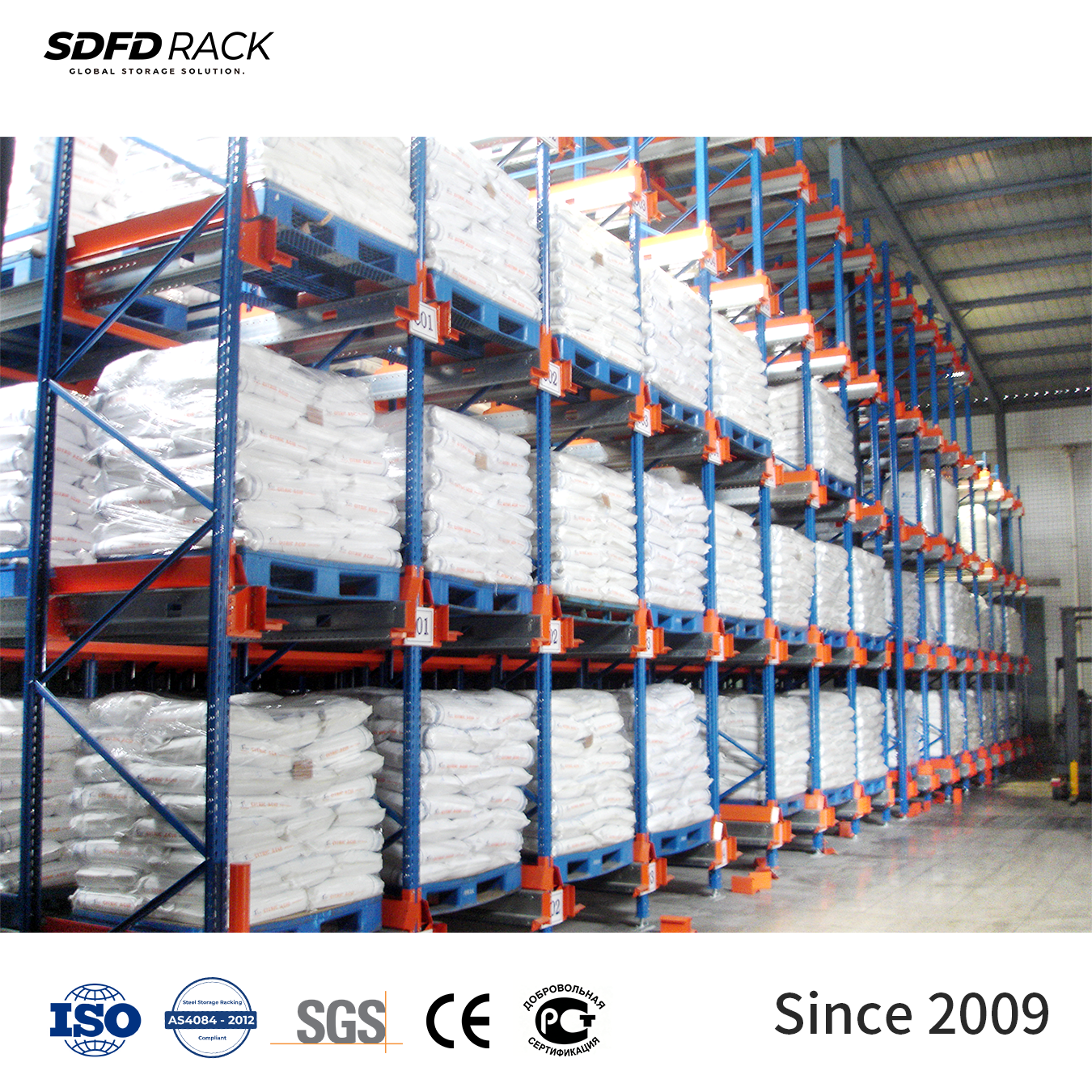 500-3000kg/Layer Shuttle Rack Intelligent Pallet Rack System Shuttle Pallet Racking Warehouse ASRS Shuttle Racking System