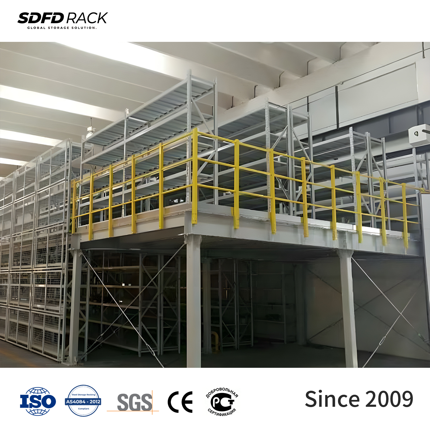 Warehouse Steel Structure Mezzanine Floor Multi-Layer Loft Platform Heavy Duty Storage Shelf Industrial Mezzanine Racking System