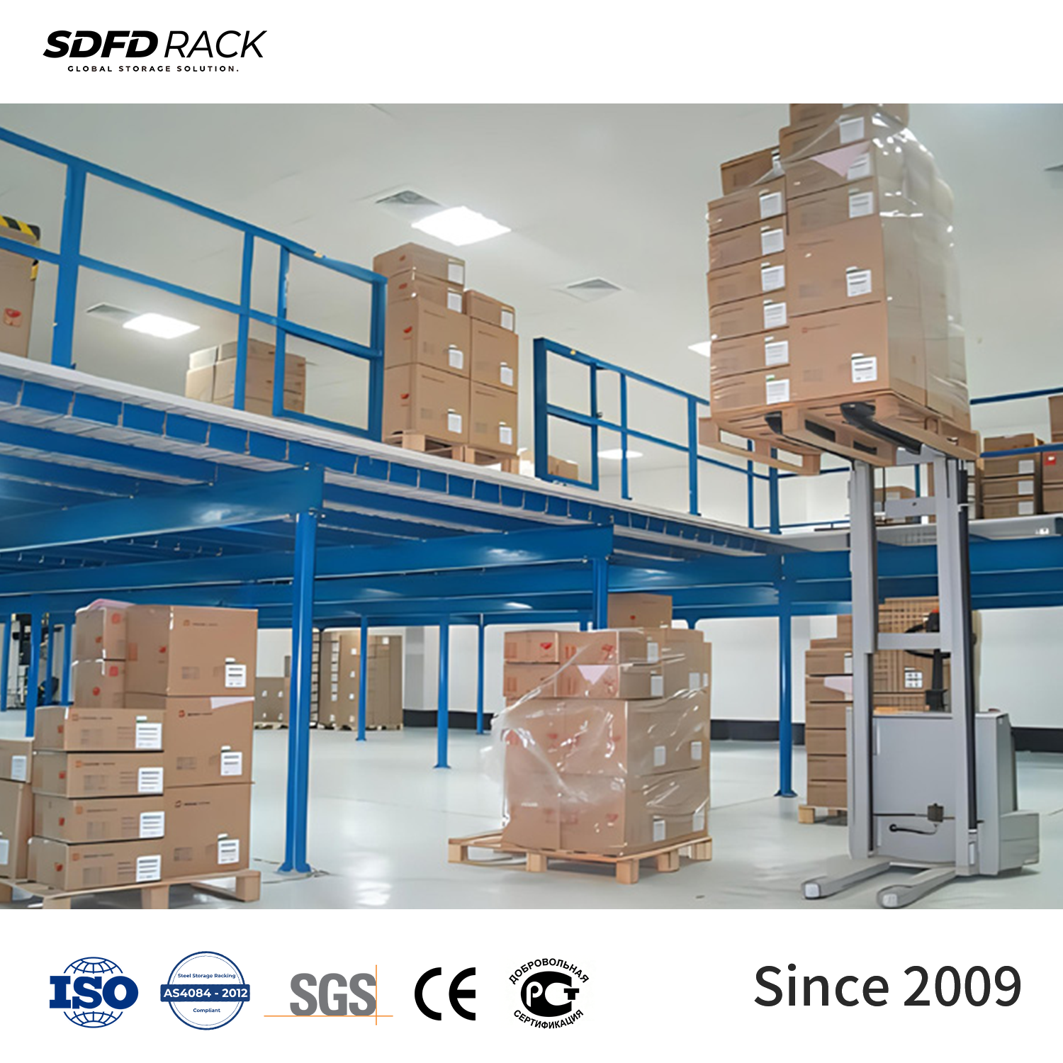 China Factory Steel Mezzanine Floor Racking Mattresses Storage Multi Level Warehouse Rack Industrial Mezzanine Flooring