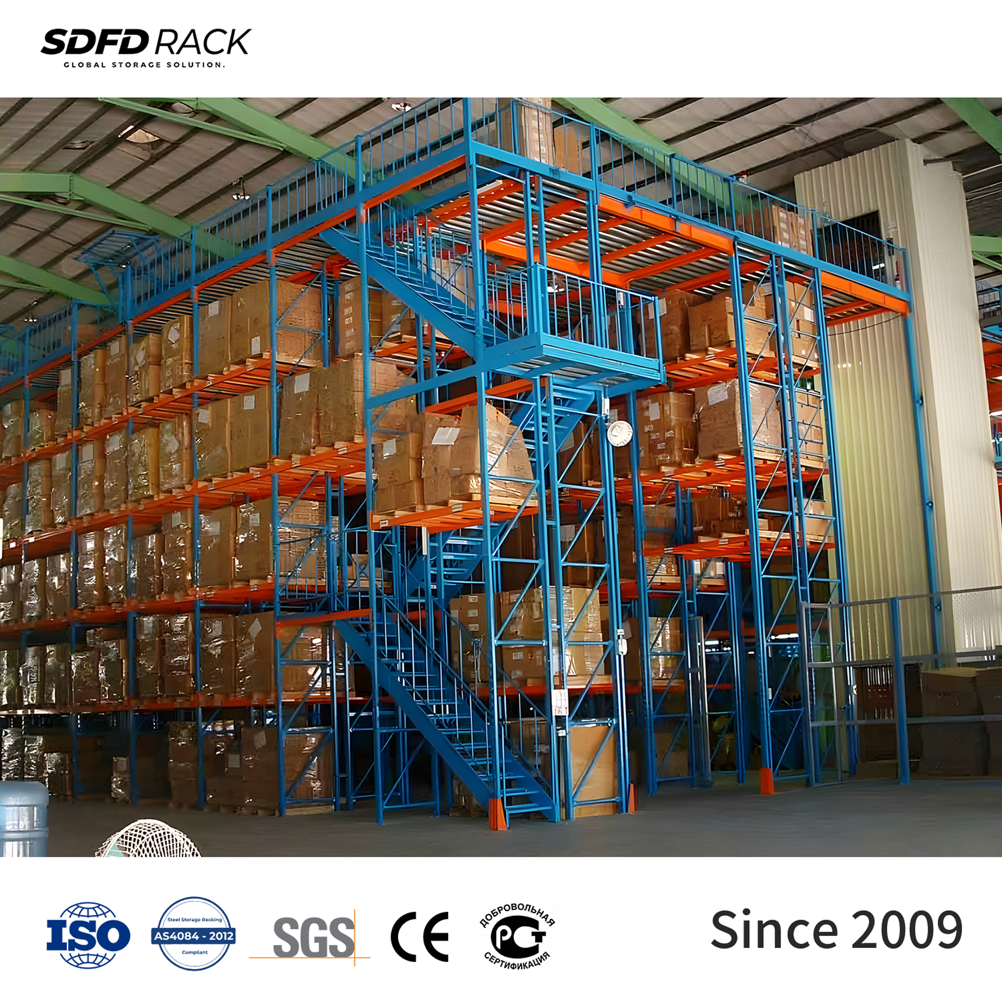 Factory Price Customized Steel Heavy Duty Warehouse Multi-level Storage Office Platform Mezzanine Floor Rack System