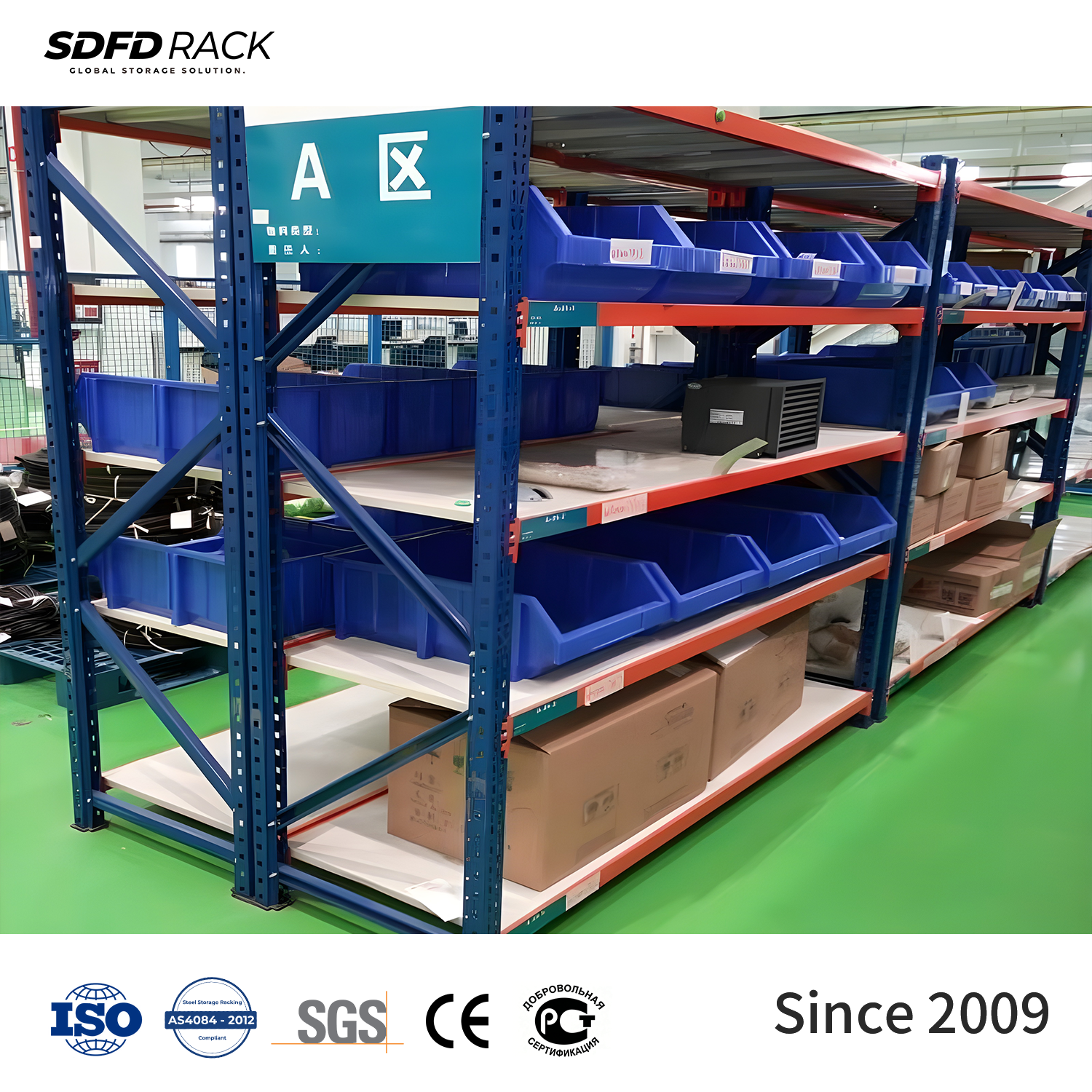 Warehouse Rack 5 Layer Adjustable Heavy Duty Steel Storage Stacking Racks Industrial Shelving Long Span Shelves