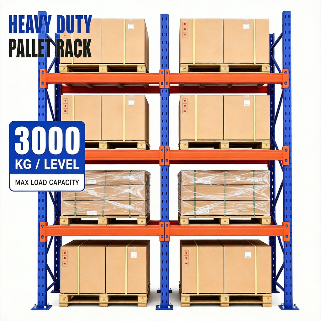 Factory Direct High Load Metal Pallet Racking Industrial Steel Heavy Duty Pallet Rack Warehouse Shelf System for Storage Goods