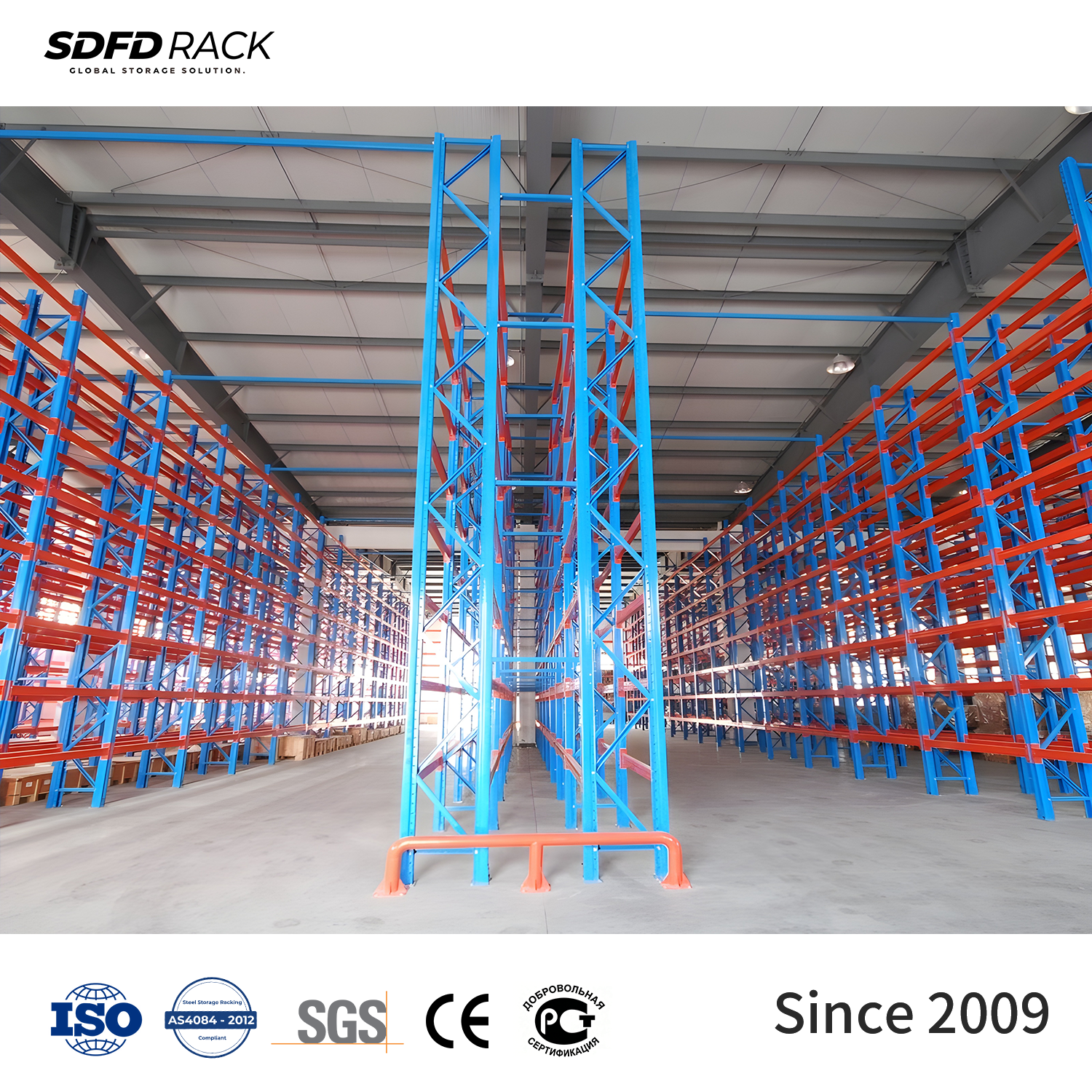 Customized Size Steel Heavy Duty Teardrop Pallet Rack Easy Assembly Durable Adjustable for Industrial Warehouse Storage