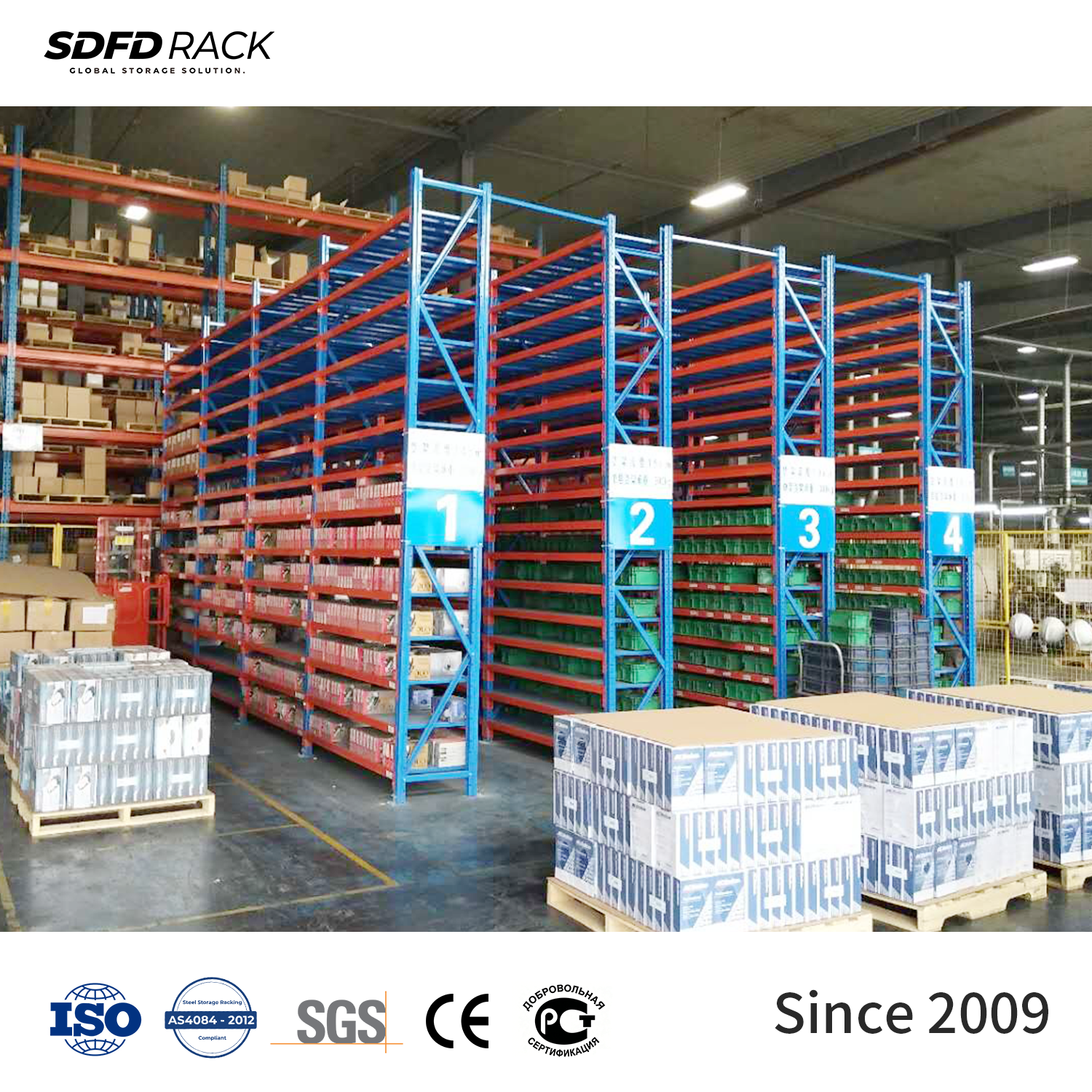 Multifunctional Industrial Heavy Duty Warehouse Rack Durable Metal/Steel Storage Shelf Certified & Low Priced Manufactured China
