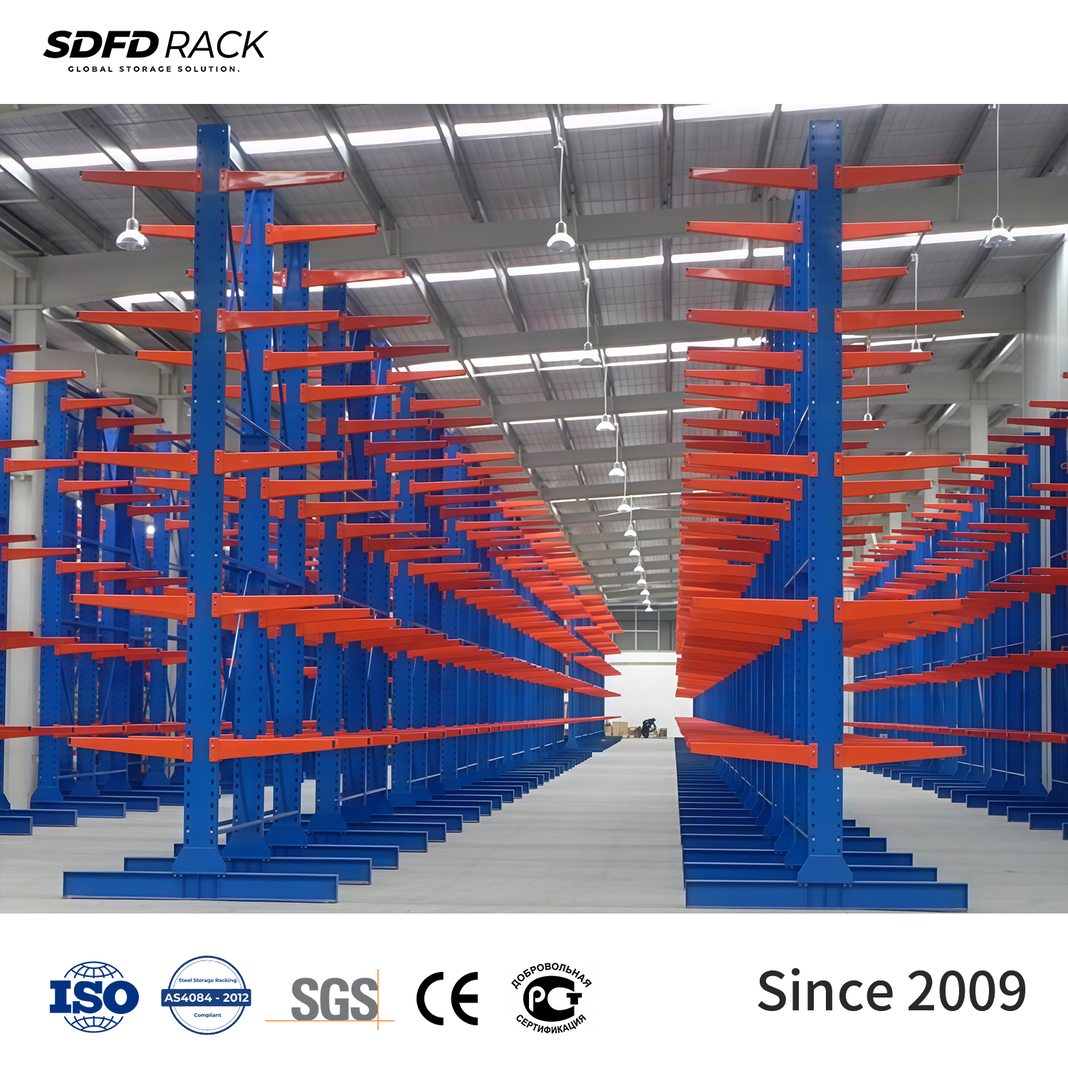 Industrial Customized Durable Metal Cantilever Storage Racks Adjustable Cantilever Racking Timber Lumber Construction Material