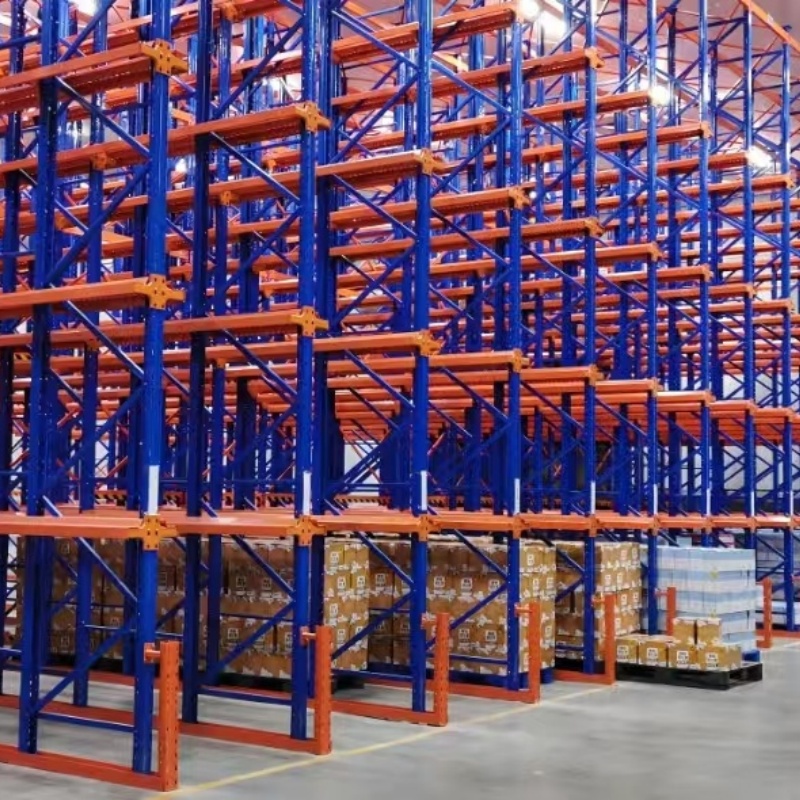Logistics-Focused Drive in Rack Heavy-Duty Storage for Shipping Hubs Maximizing Palletized Cargo Storage Density