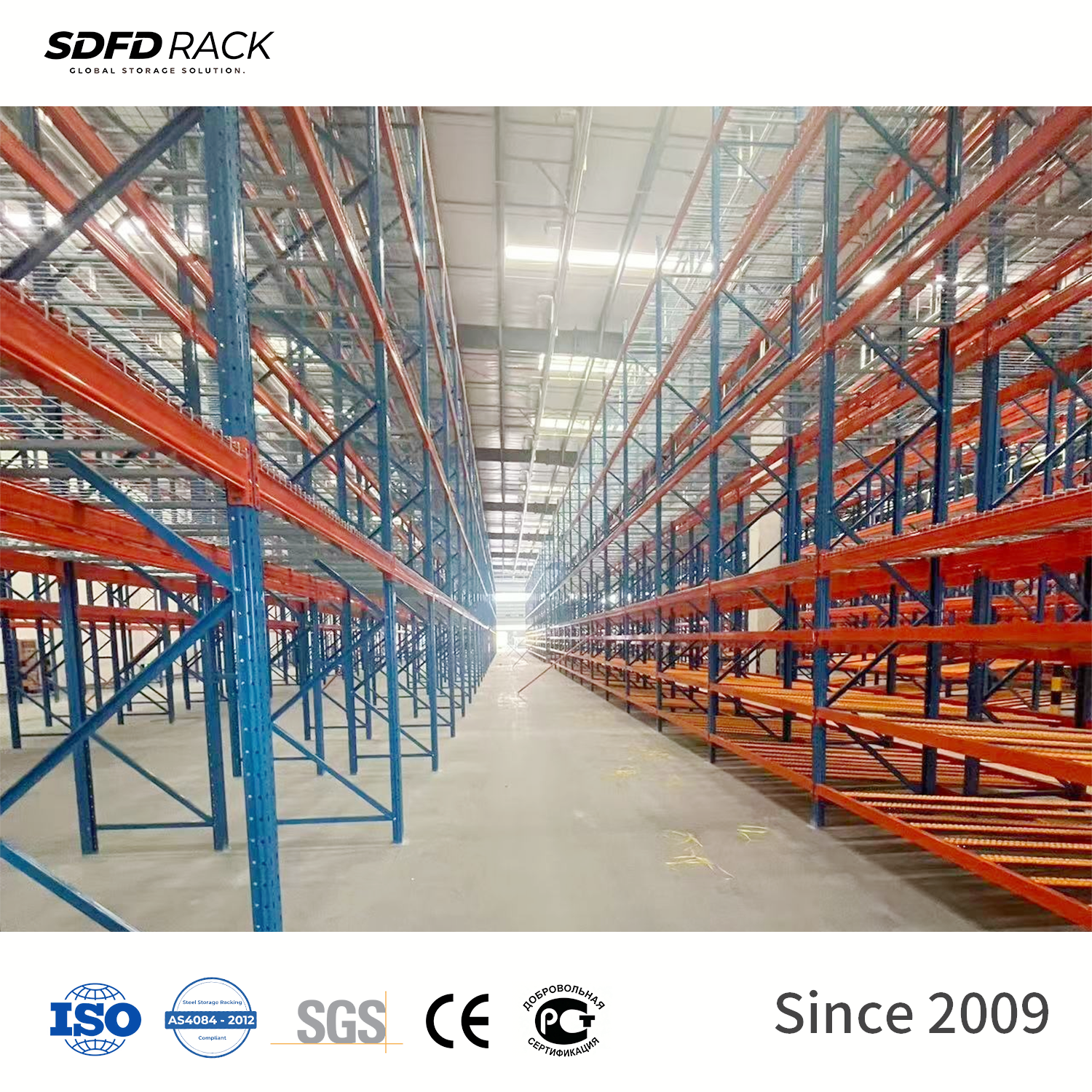Adjustable High Quality Selective Pallet Shelving Customized 3000KG Load Industrial Heavy Duty Storage Racks