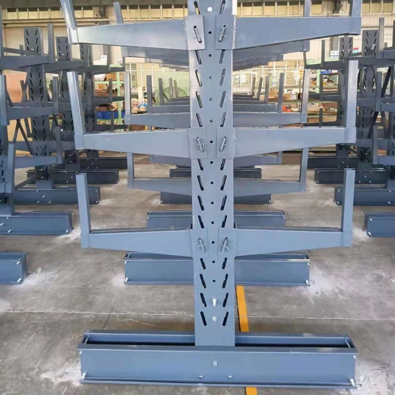 Heavy Load Cantilever Steel Shelving System for Construction Steel Rod and Tube Stock Storage