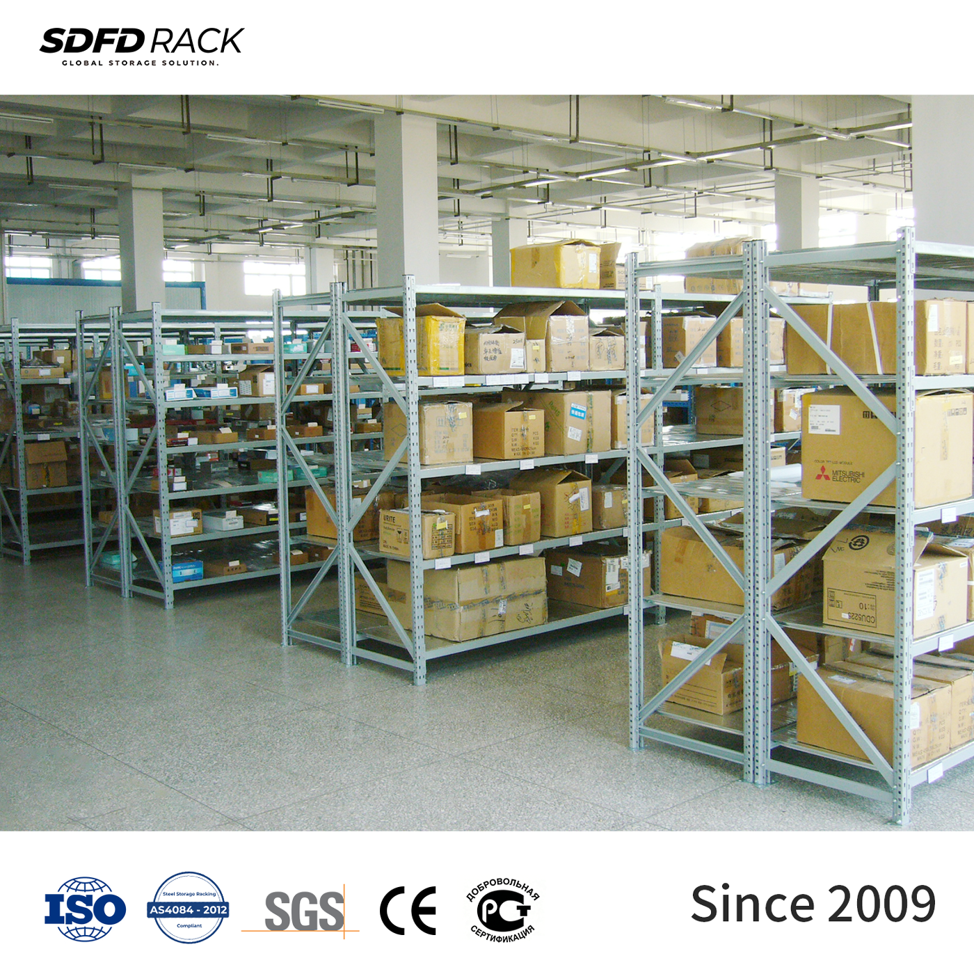 Factory Direct Medium Duty Rack Durable Steel Metal Shelving Multi-layer Adjustable Warehouses Storage Shelf Long Span Shelving