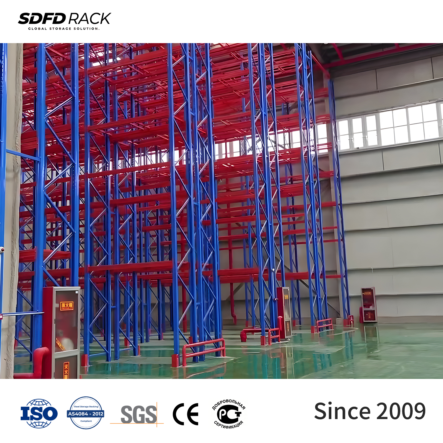 Custom Length Teardrop Storage Racks Teardrop Storage Rack USA Standard Teardrop Pallet Racking