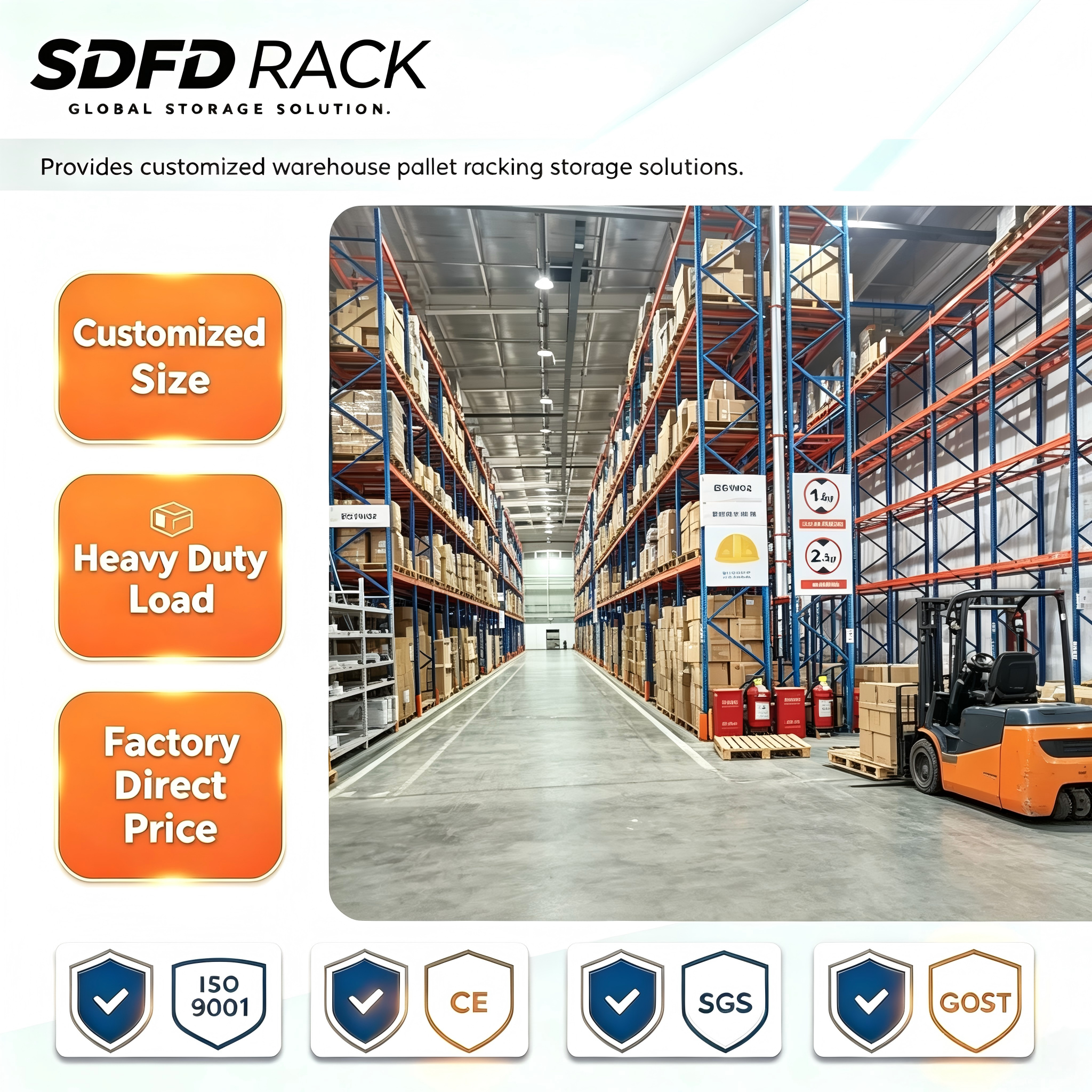 Warehouse Pallet Storage Racking Pallet Racking Solutions for Freezer Storage Pallet Racks in Cold Storage