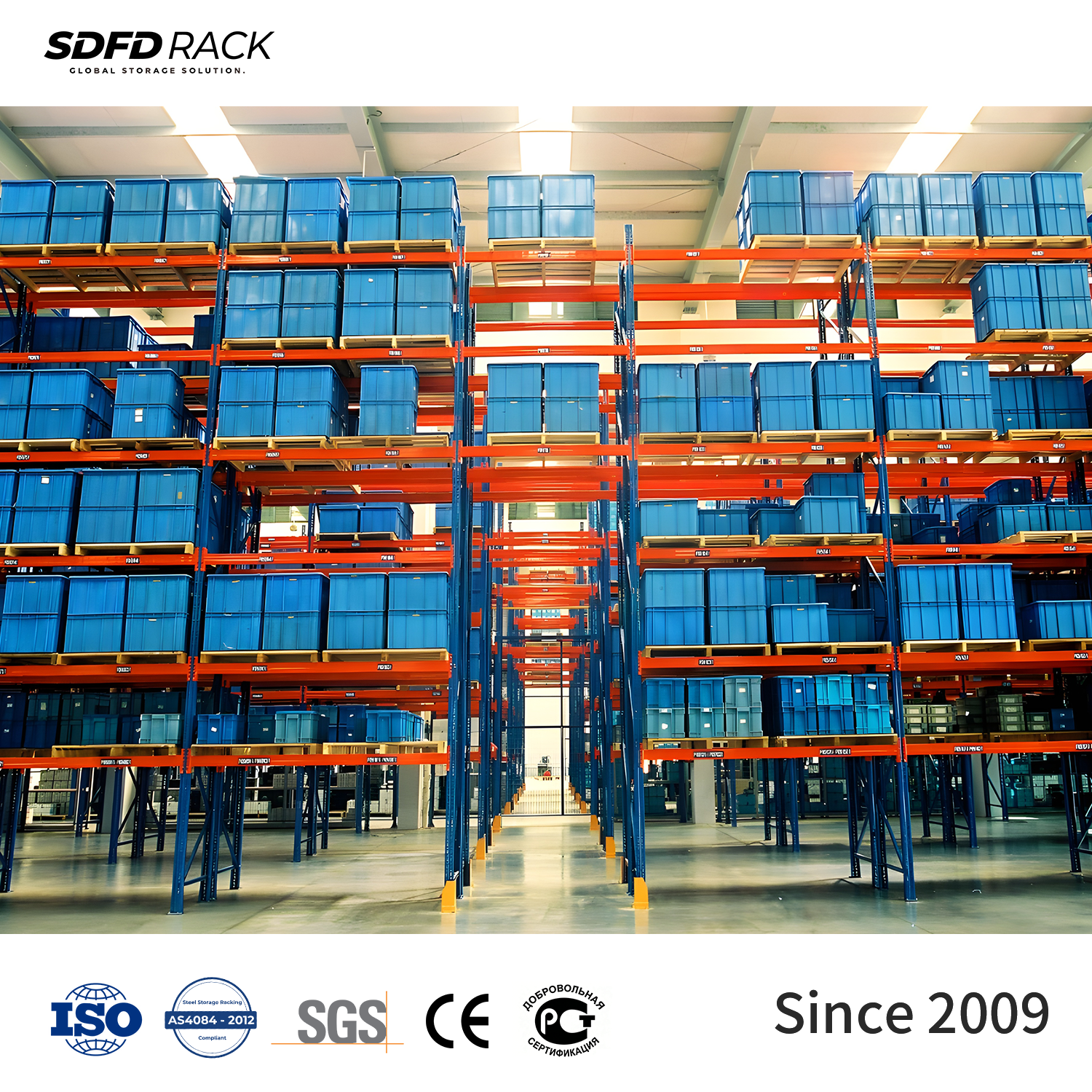 Factory Direct Selective Pallet Rack Heavy Duty Industrial Warehouse 1000-3000kg Load Capacity Teardrop Pallet Racking System
