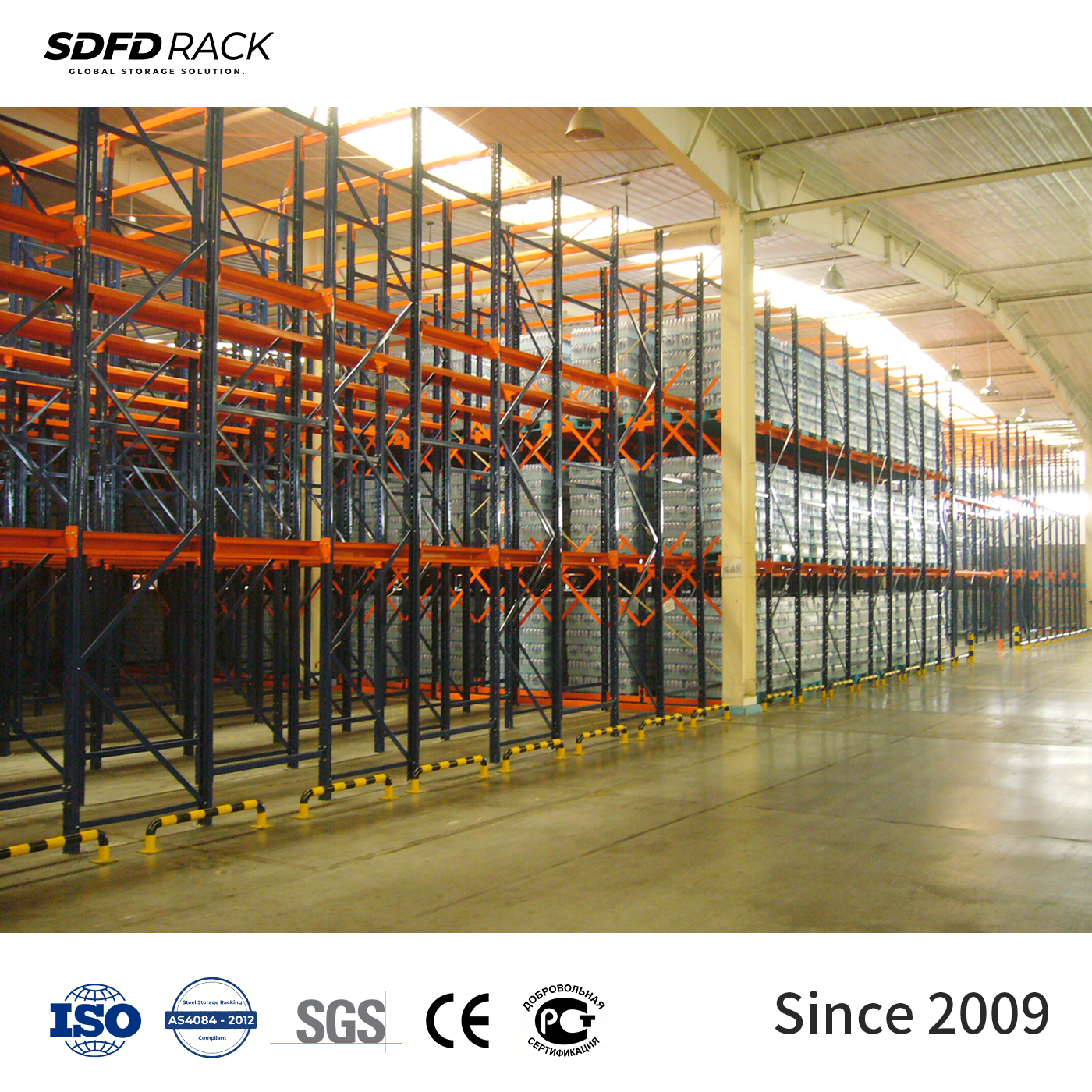 Forklift Drive in Pallet Rack Industrial Drive-In Racking Metal Tire Rack Custom Heavy Duty Pallet Racking for Warehouse Storage