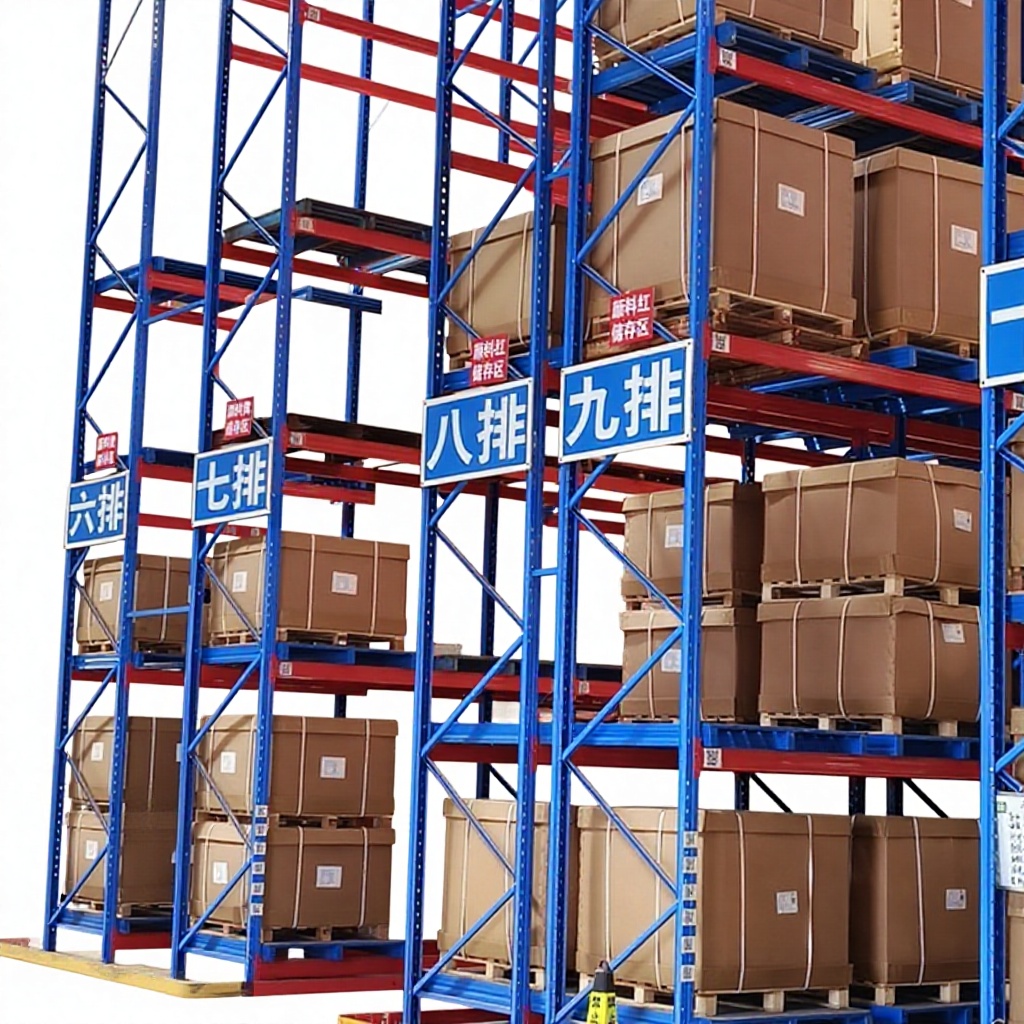 High Quality Powder Coated Fire-Resistant Metal 5 Heavy Duty Adjustable Very Narrow Aisle Racking Warehouse Storage Shelf for