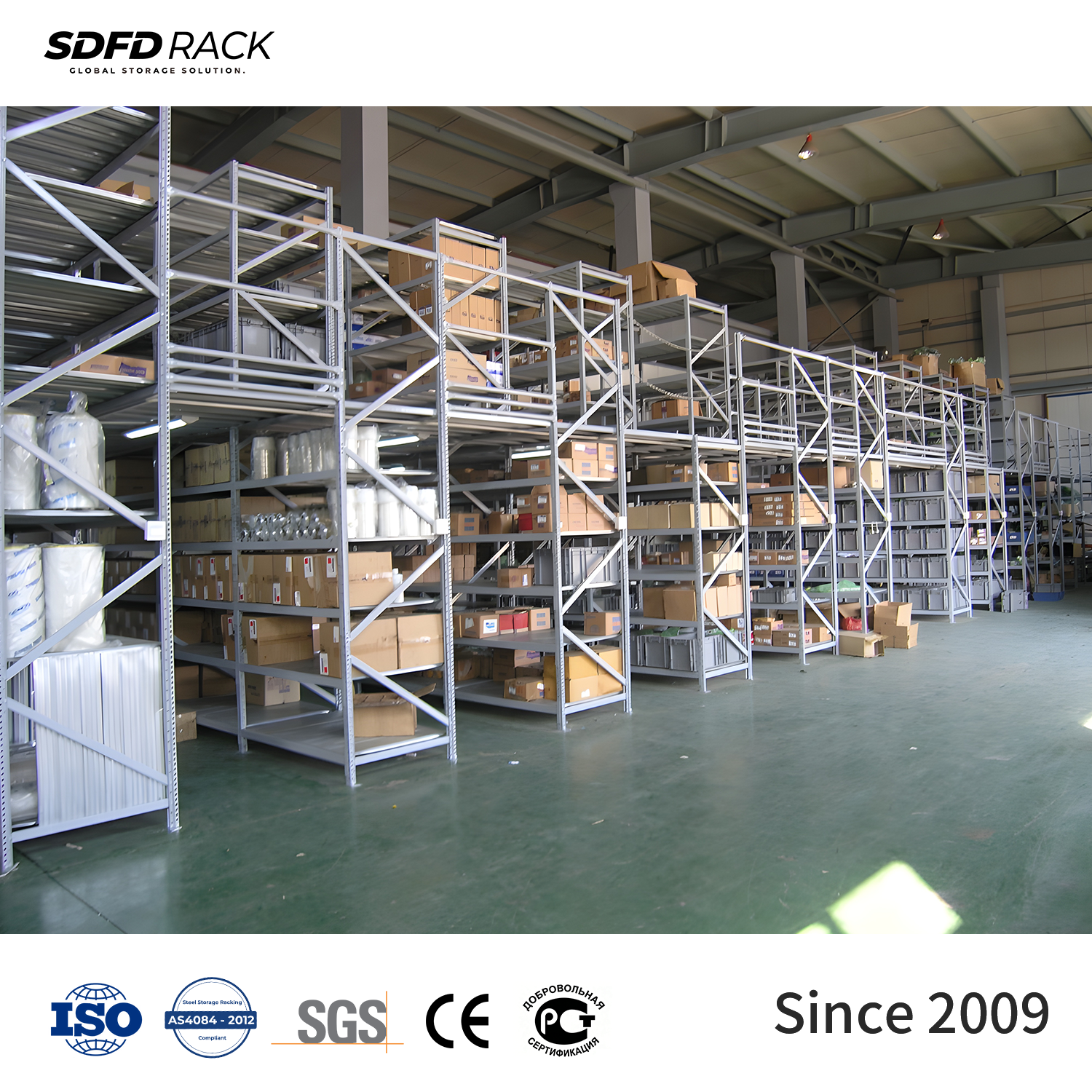 High Capacity Mezzanine Floor Heavy Duty Structural Steel Platform for Warehouse Storage