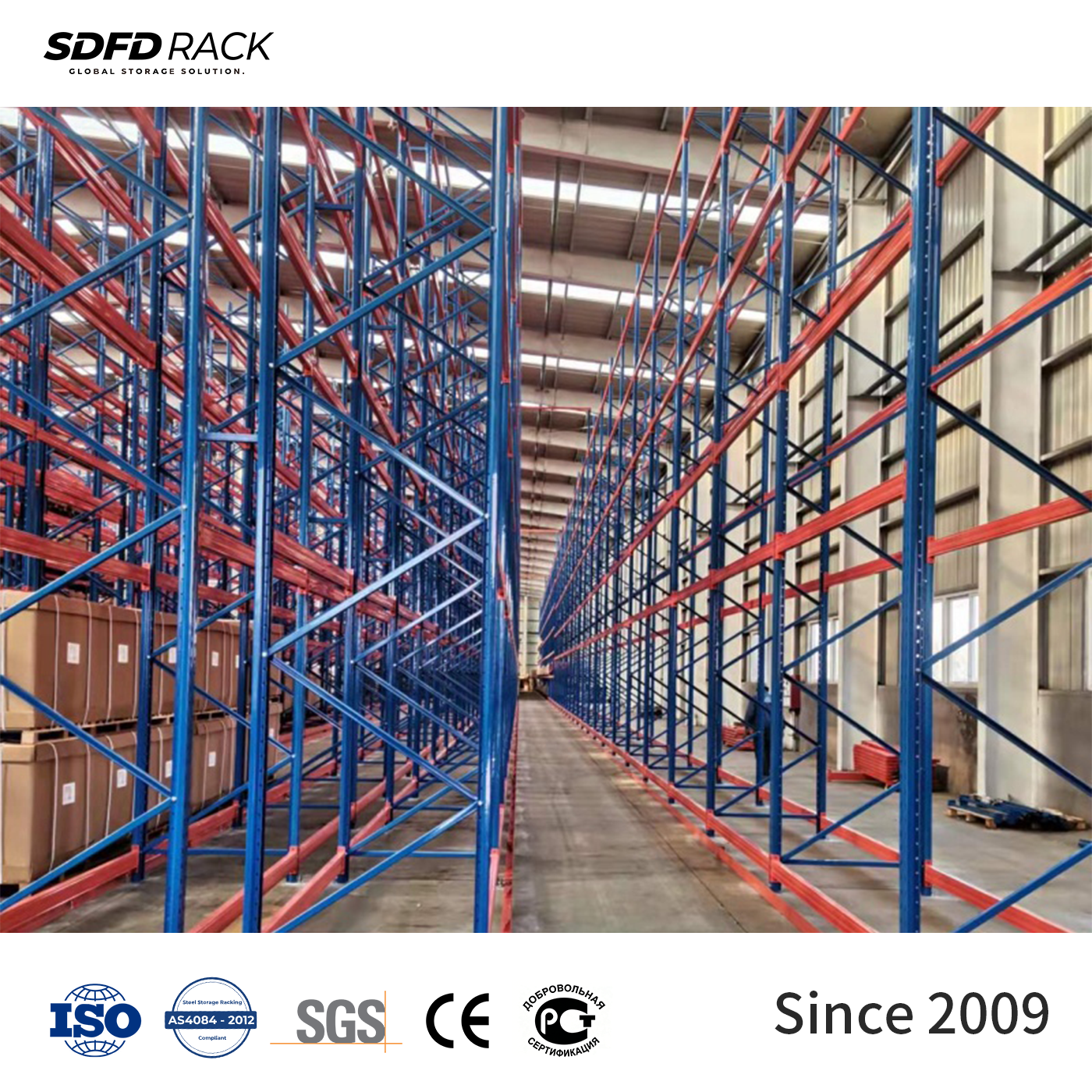 Cold Rolled Steel 5 Layer Durable Heavy Duty Narrow Aisle Racks for Streamlined Inventory Management