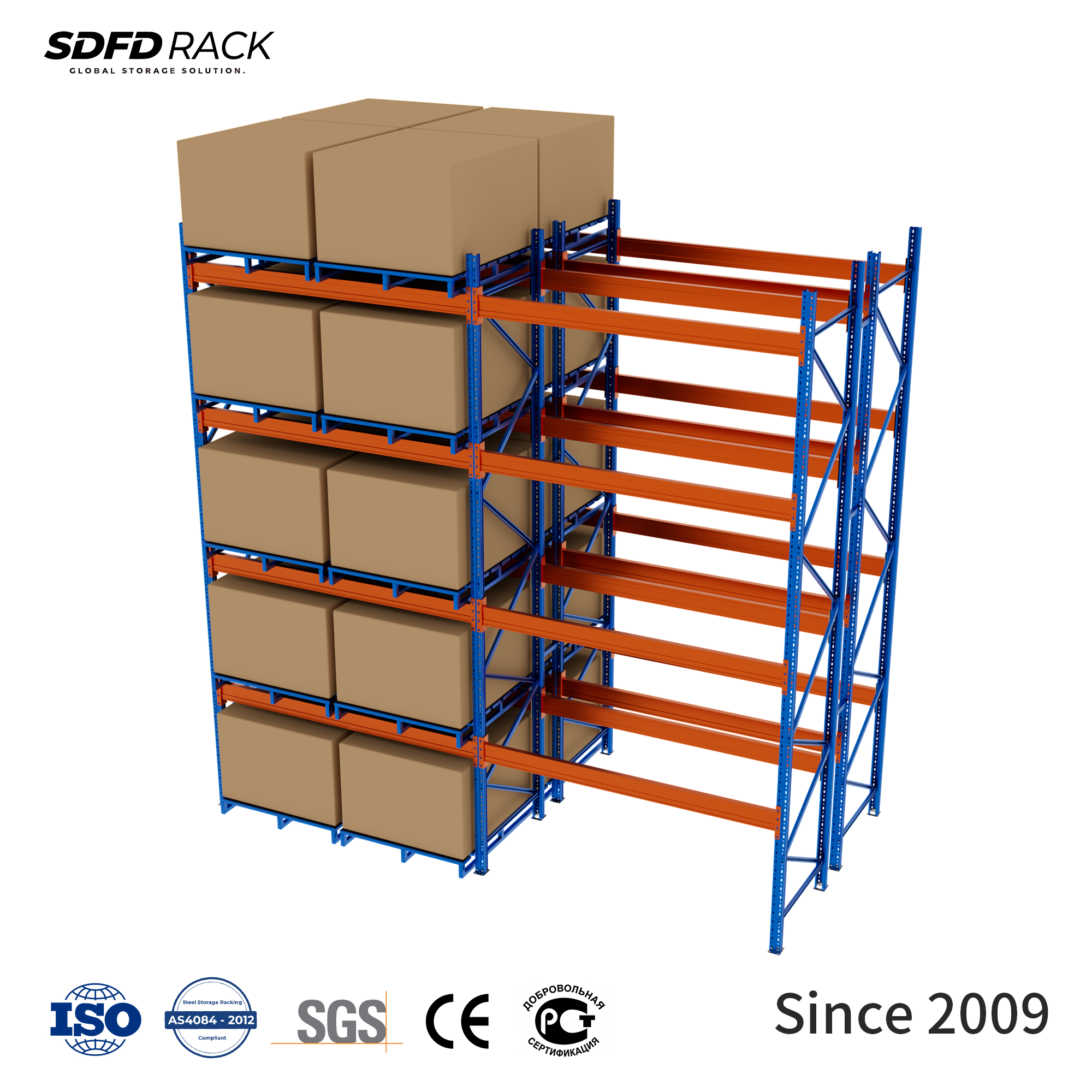 Industrial Adjustable Metal Storage Pallet Racking System Warehouse Durable Heavy Duty Selective Pallet Rack