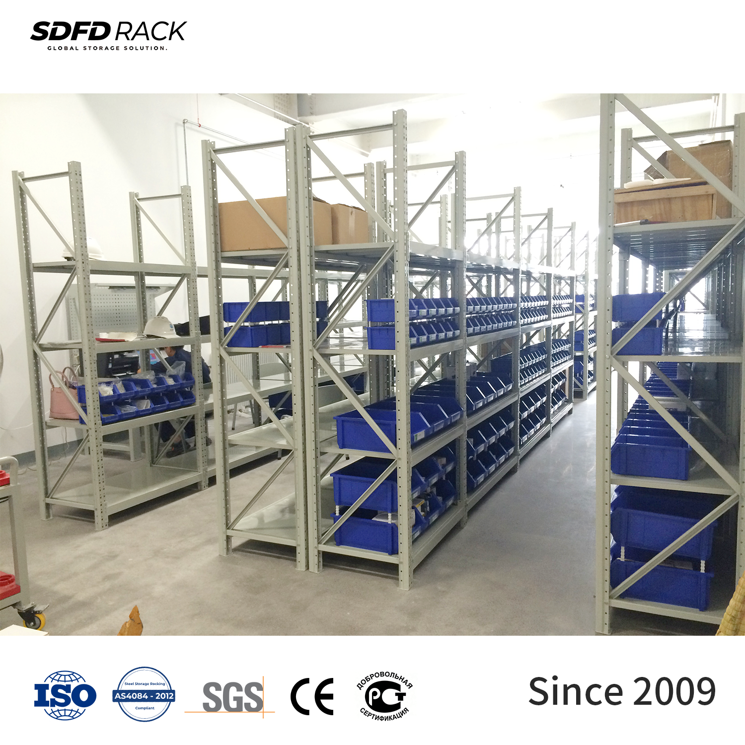 OEM Heavy-Duty Boltless Steel Corrosion Protection 4-Layer Durable Storage Shelf CE Certified for Warehouses Pallet