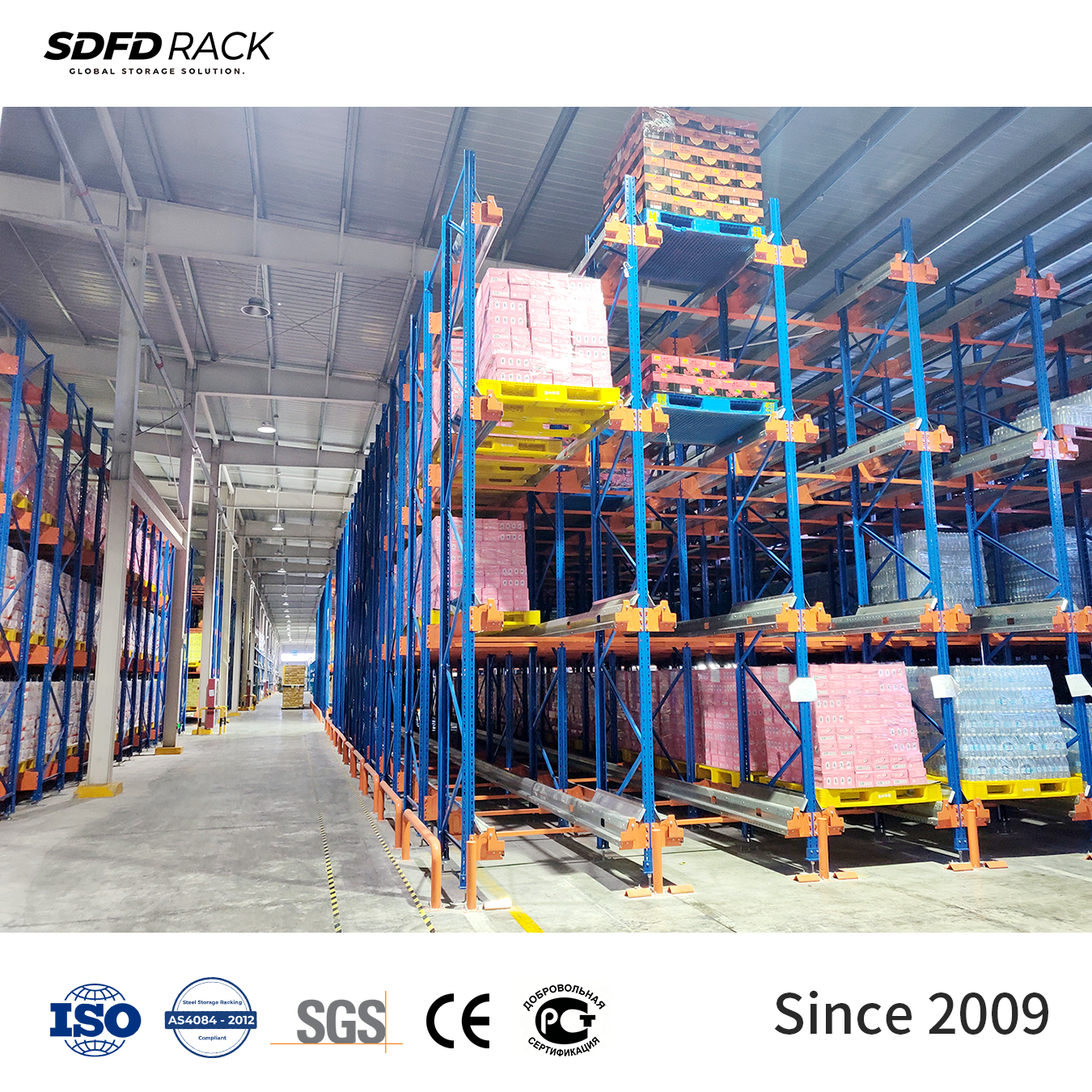 High Quality Low Price Pallet Rack Custom Multi-Layer Heavy Duty Radio Shuttle Rack 1000kg Load Capacity Warehouse Racking