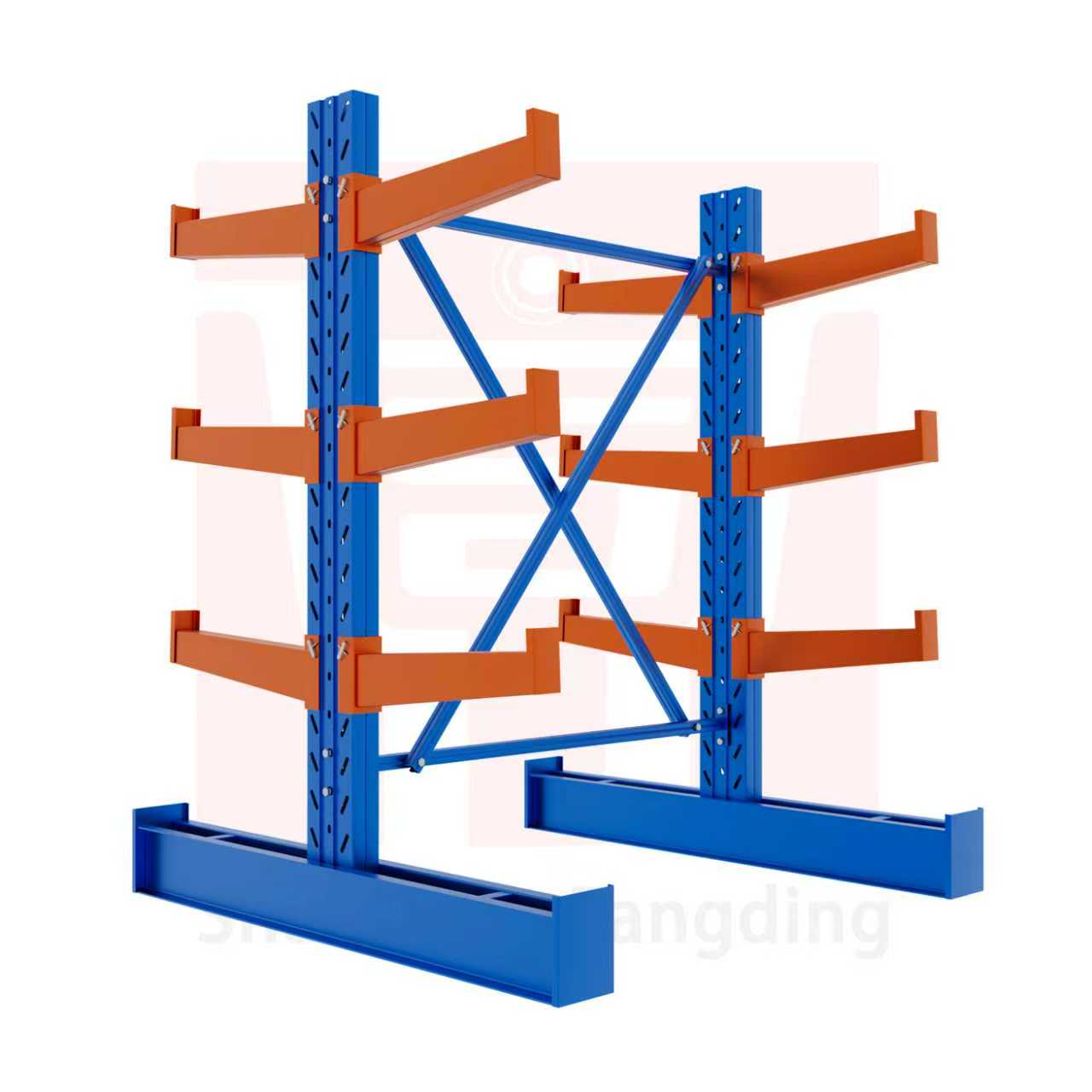 Double cantilever rack