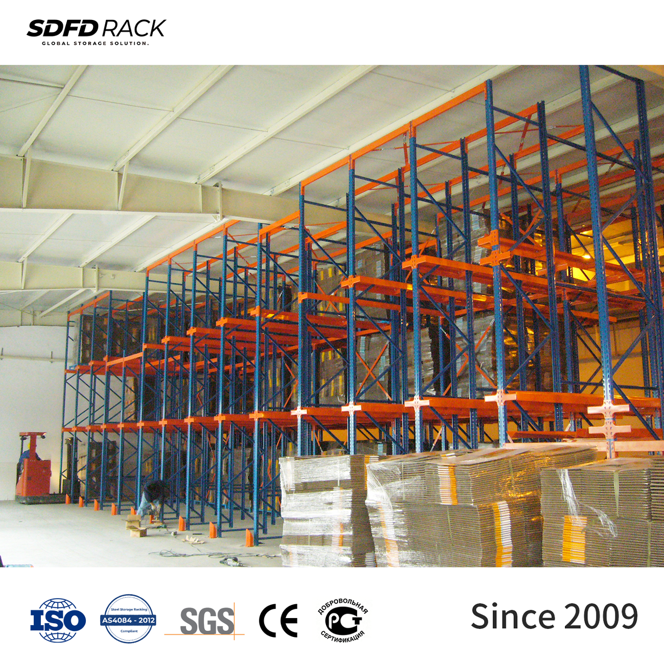 High Density Pallet Racking Warehouse Heavy Duty Rack Steel Industrial Drive-in Racking Metal Storage Shelves Customized
