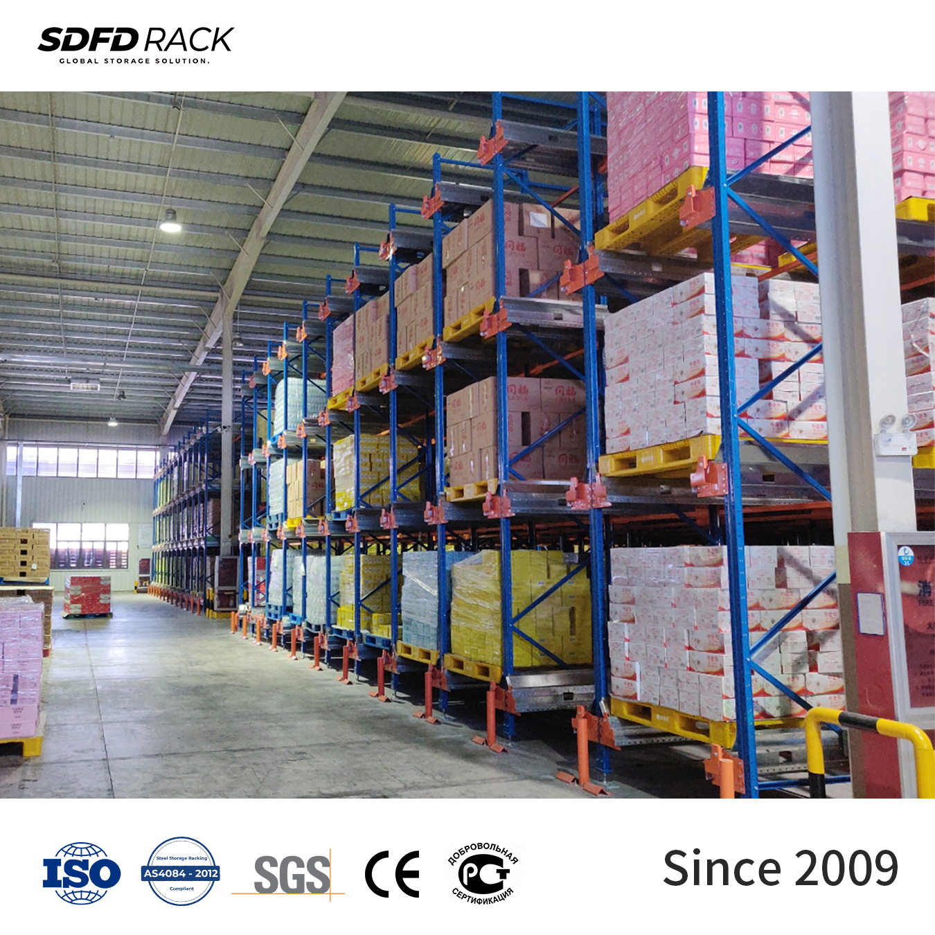 Customized High Capacity Storage LIFO Pallet Shuttle Racking Galvanized Warehouse Racks Series Pallet Radio- Shuttle Rack System