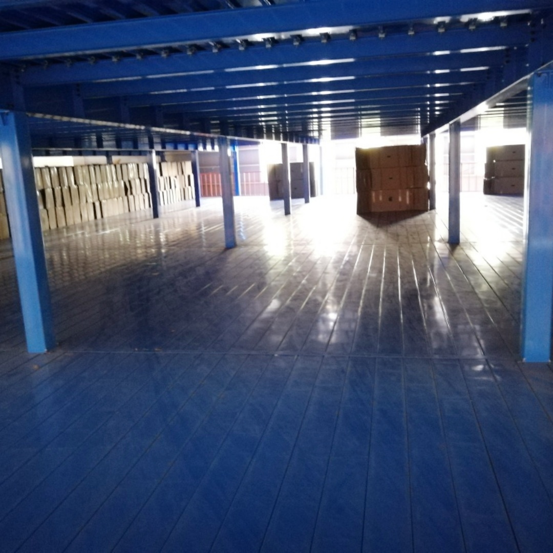 OEM Heavy Duty Custom Multi-Tier Steel Mezzanine Floor Racking System 2-4 Layers 1000kg/sqm Load Capacity Solid Steel Flooring