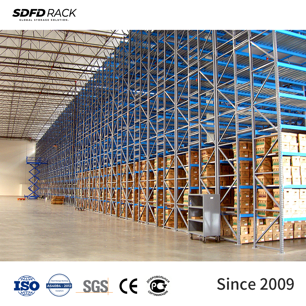 Rack-Supported Mezzanine Floor Durable Steel 2-Level Industrial Warehouse Storage Racking Platform