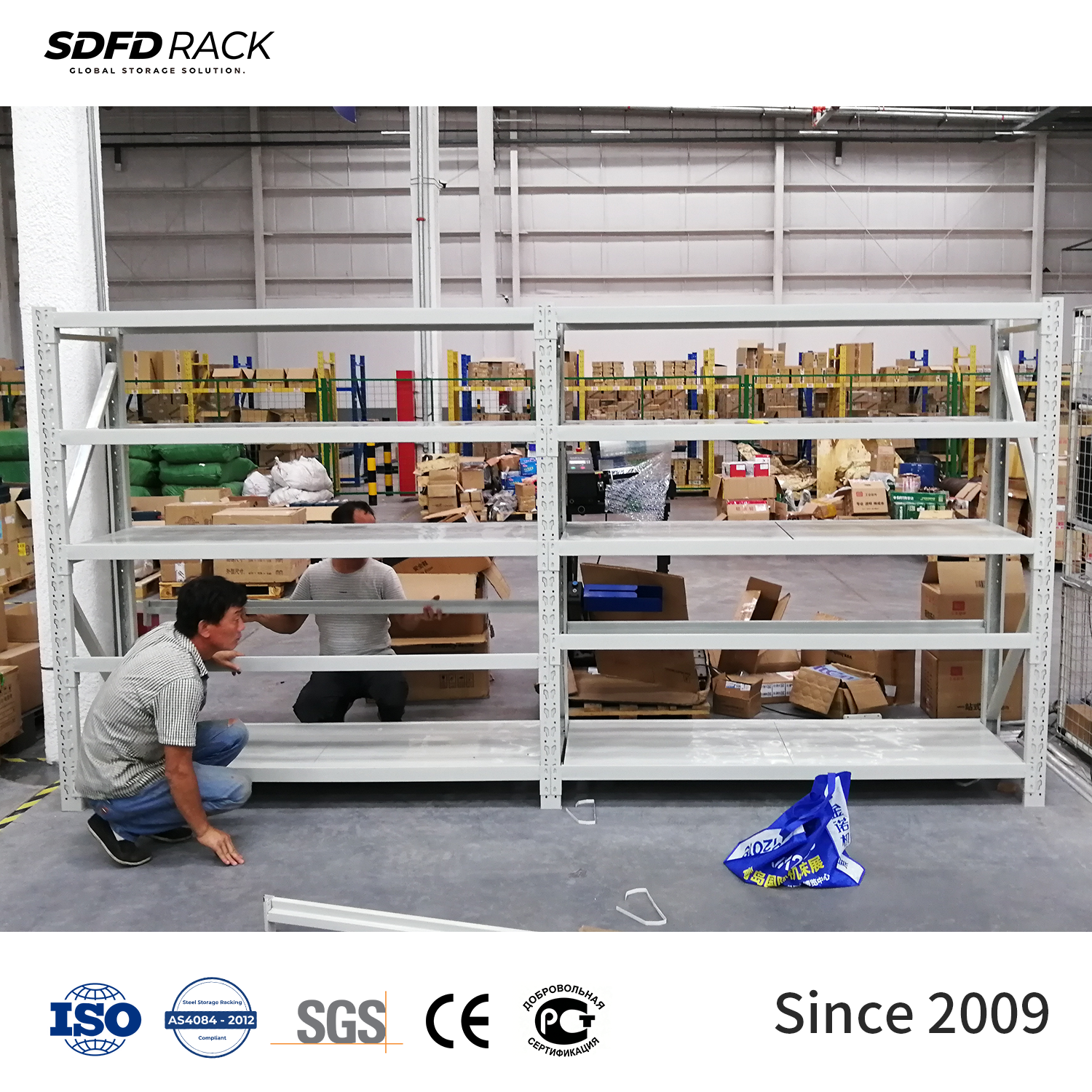 Durable Q235 Steel Metal Shelving Industrial Selective Pallet Rack Adjustable Warehouse Rack for Manufacturing Part Storage
