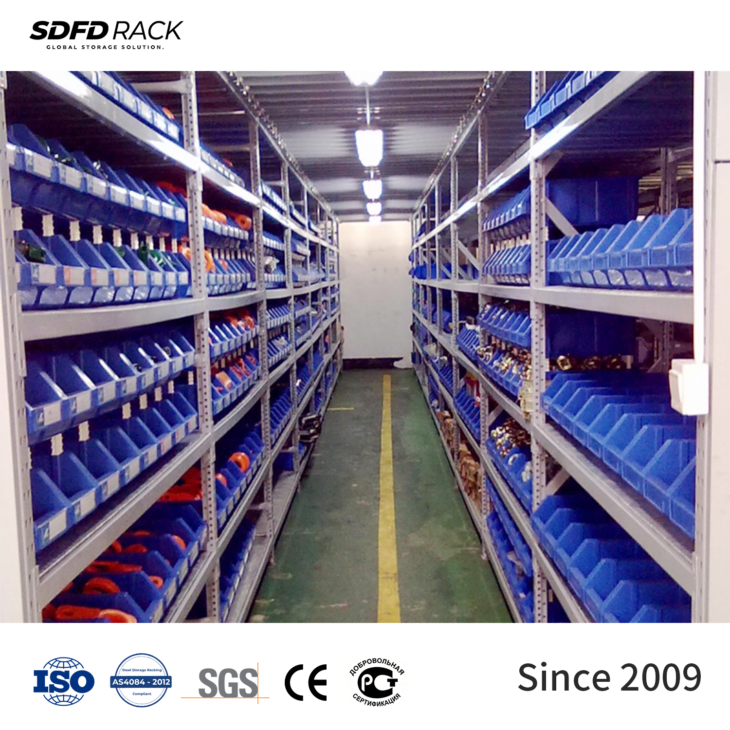 OEM Heavy-Duty Boltless Steel Corrosion Protection 4-Layer Durable Storage Shelf CE Certified for Warehouses Pallet