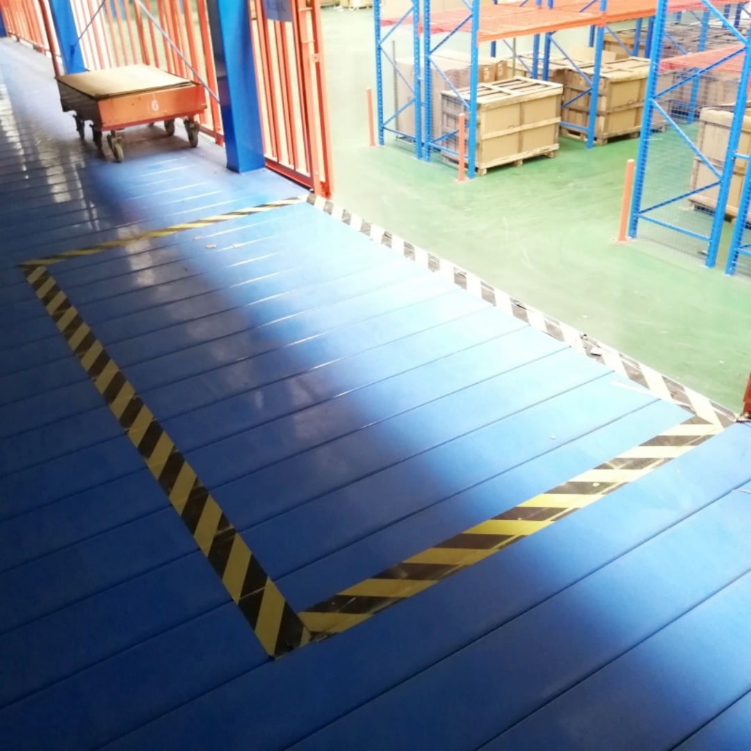 OEM High Capacity Heavy Duty Custom Multi-Tier Q235B Steel Mezzanine Floor Racking System Solid Steel Plate Flooring Powder