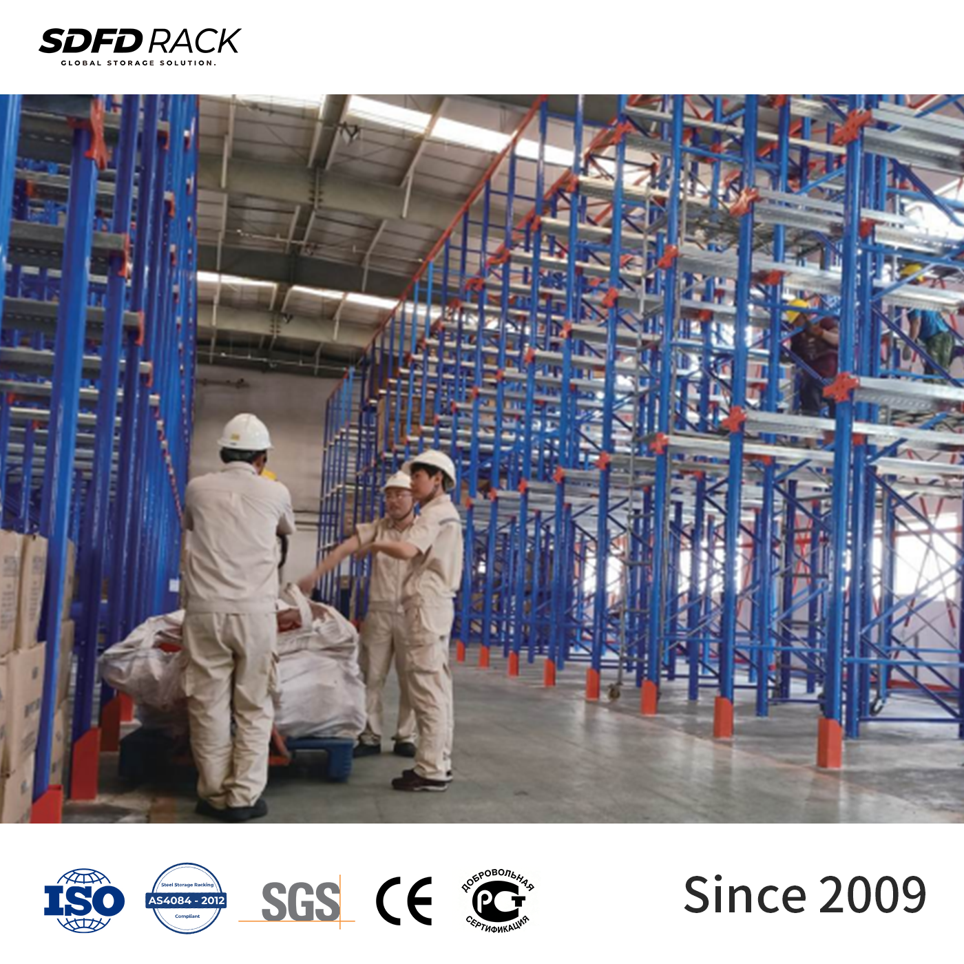Industrial 5 Layer Drive in Rack High Density Heavy Duty Selective Pallet Rack for Warehouse Storage