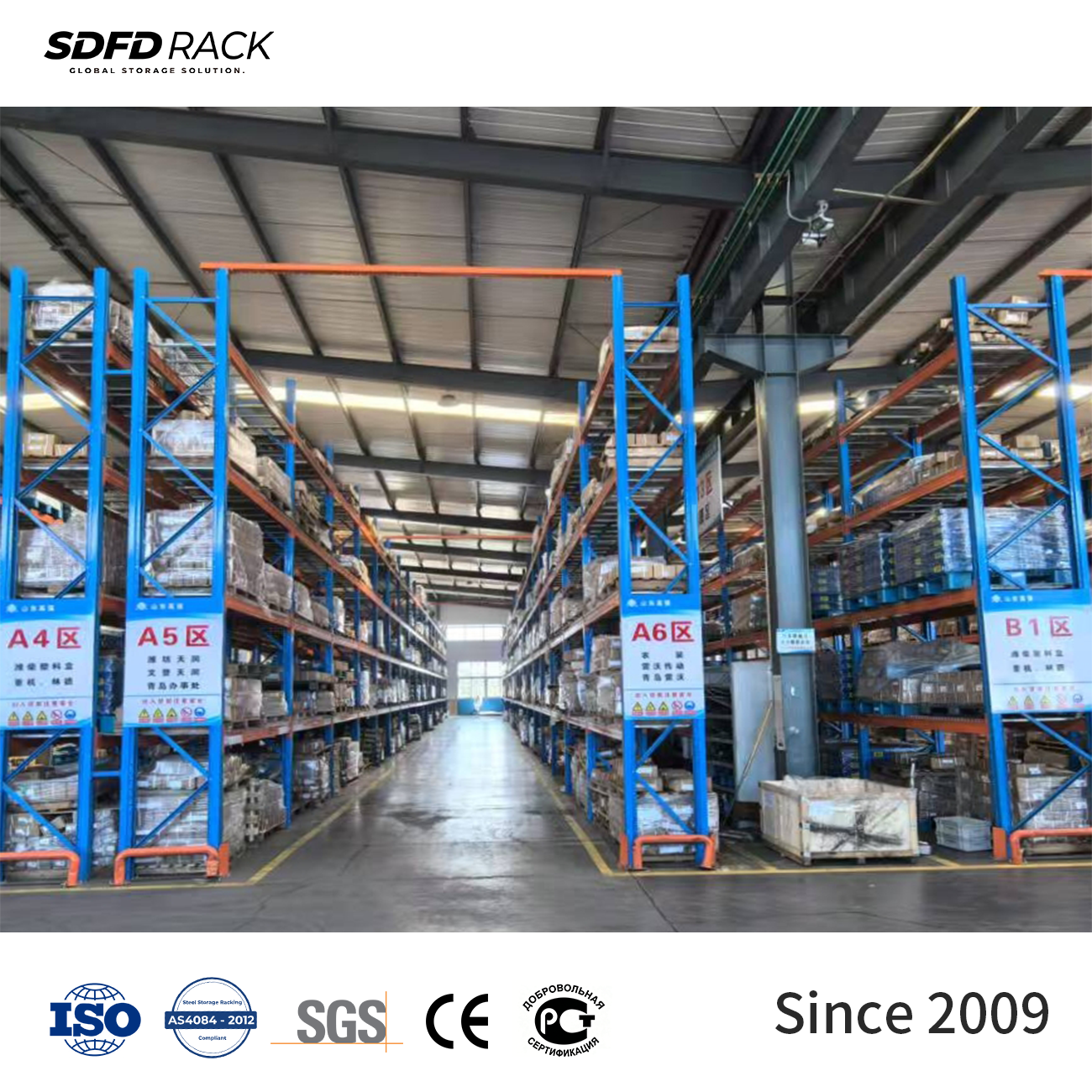 Custom Heavy-duty Teardrop Hole Shelf Warehouse Storage Selective Pallet Racking for Storing Industrial & Chemical Raw Materials