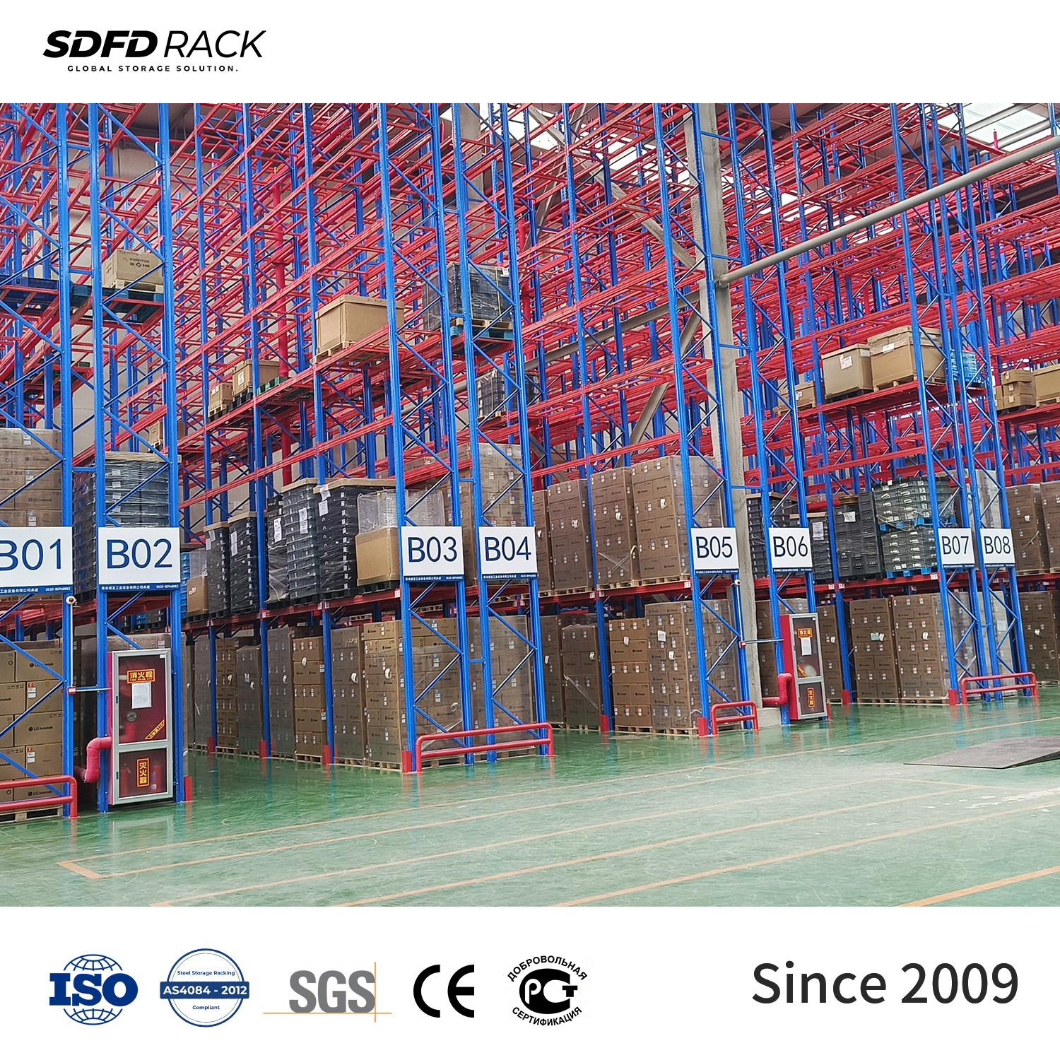High Quality Warehouse Pallet Rack System Industrial Storage Metal Racks Custom Design Heavy Duty Steel Selective Pallet Racking