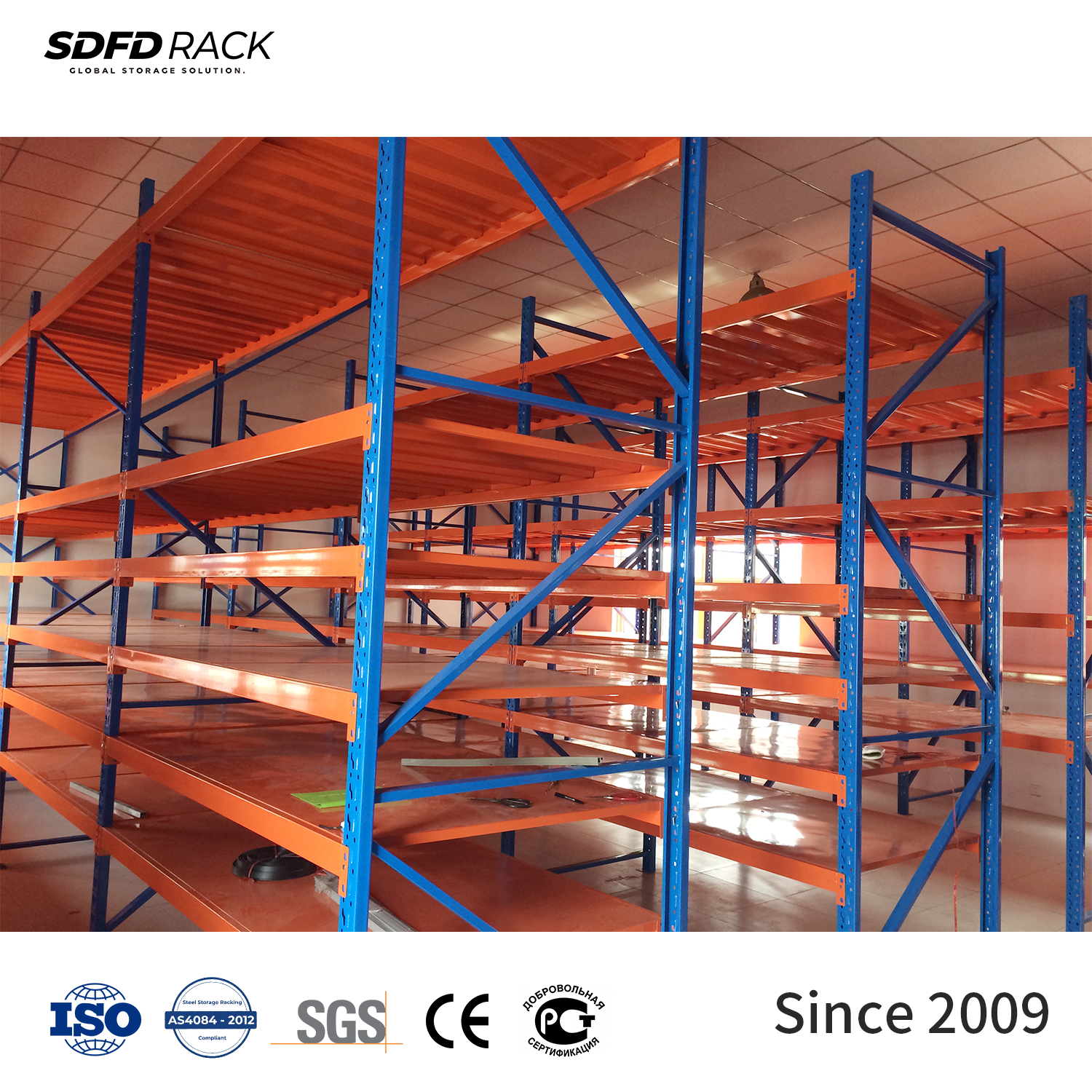 Premium Steel Long Span Shelves Multi-Layer Adjustable Sturdy Medium Duty Racking System
