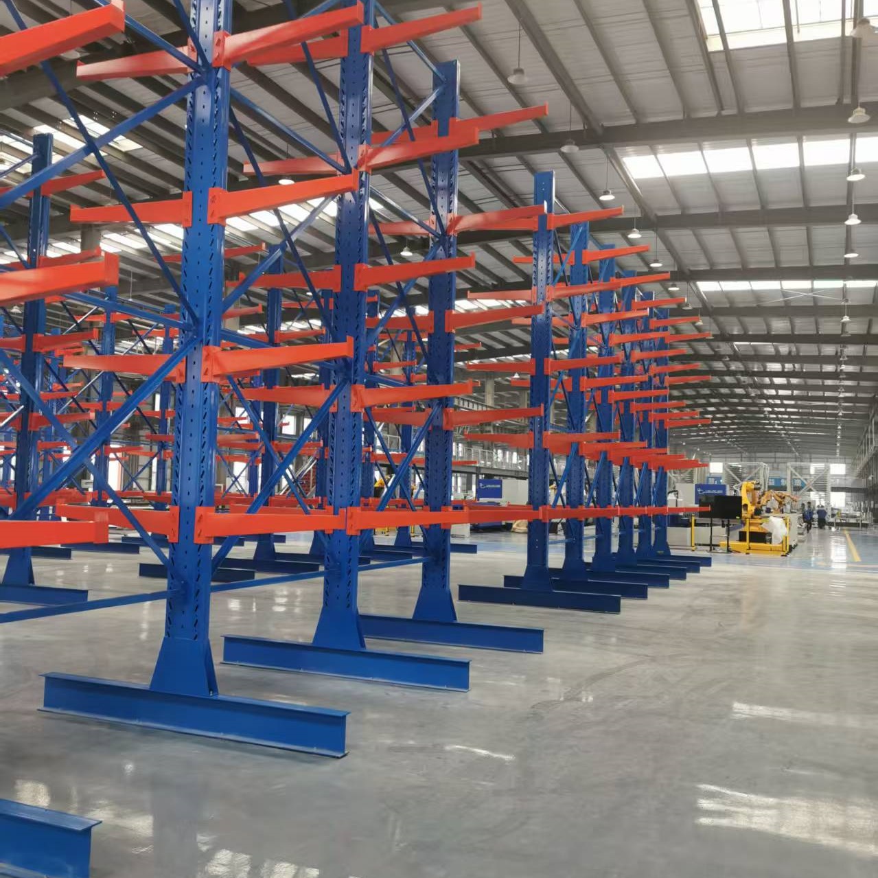 Double Sided Cantilever Racking Galvanized Steel Shelving for Pipe Lumber and Steel Profile