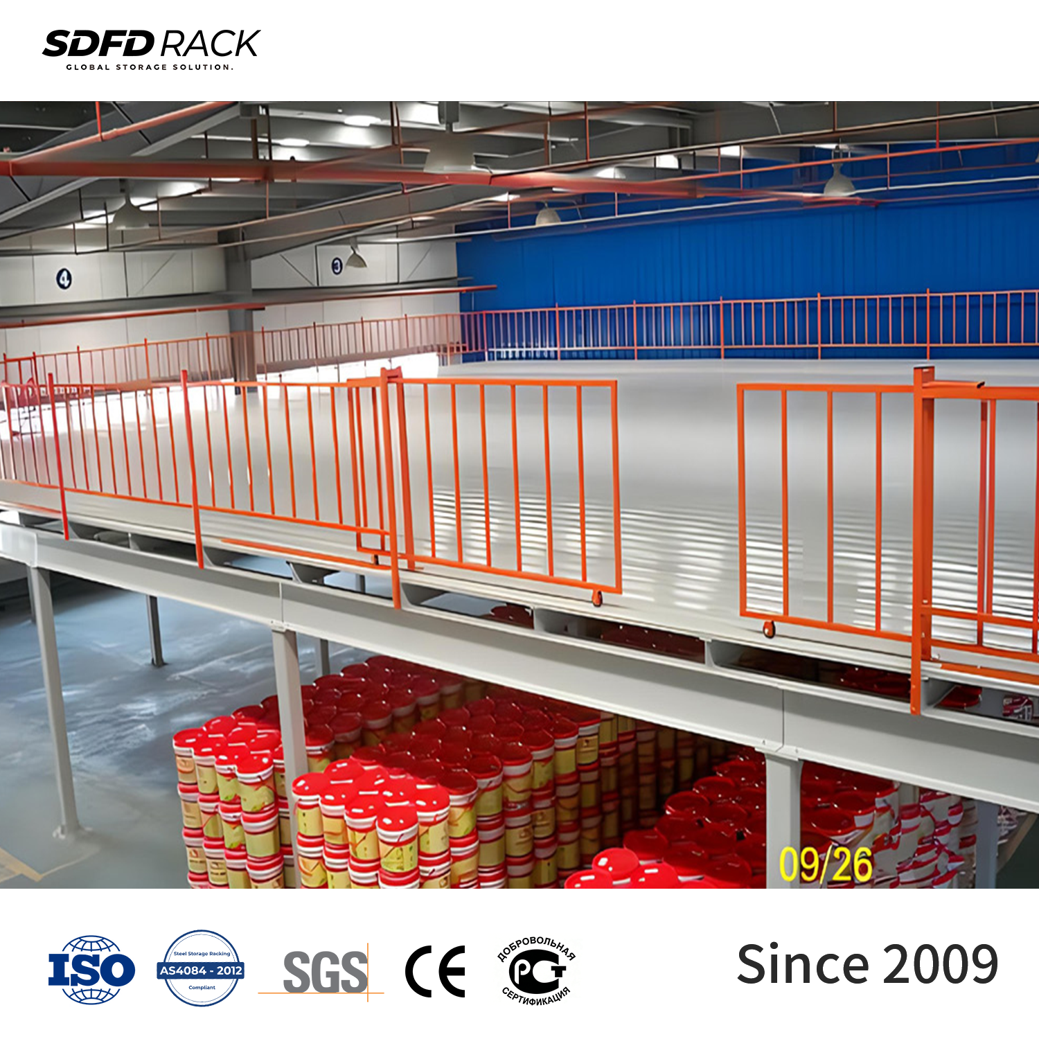 Free Design Industrial Mezzanine Floors Metal 3-Tier Steel Racking Mezzanine Platform for Warehouse Cargo Storage Equipment