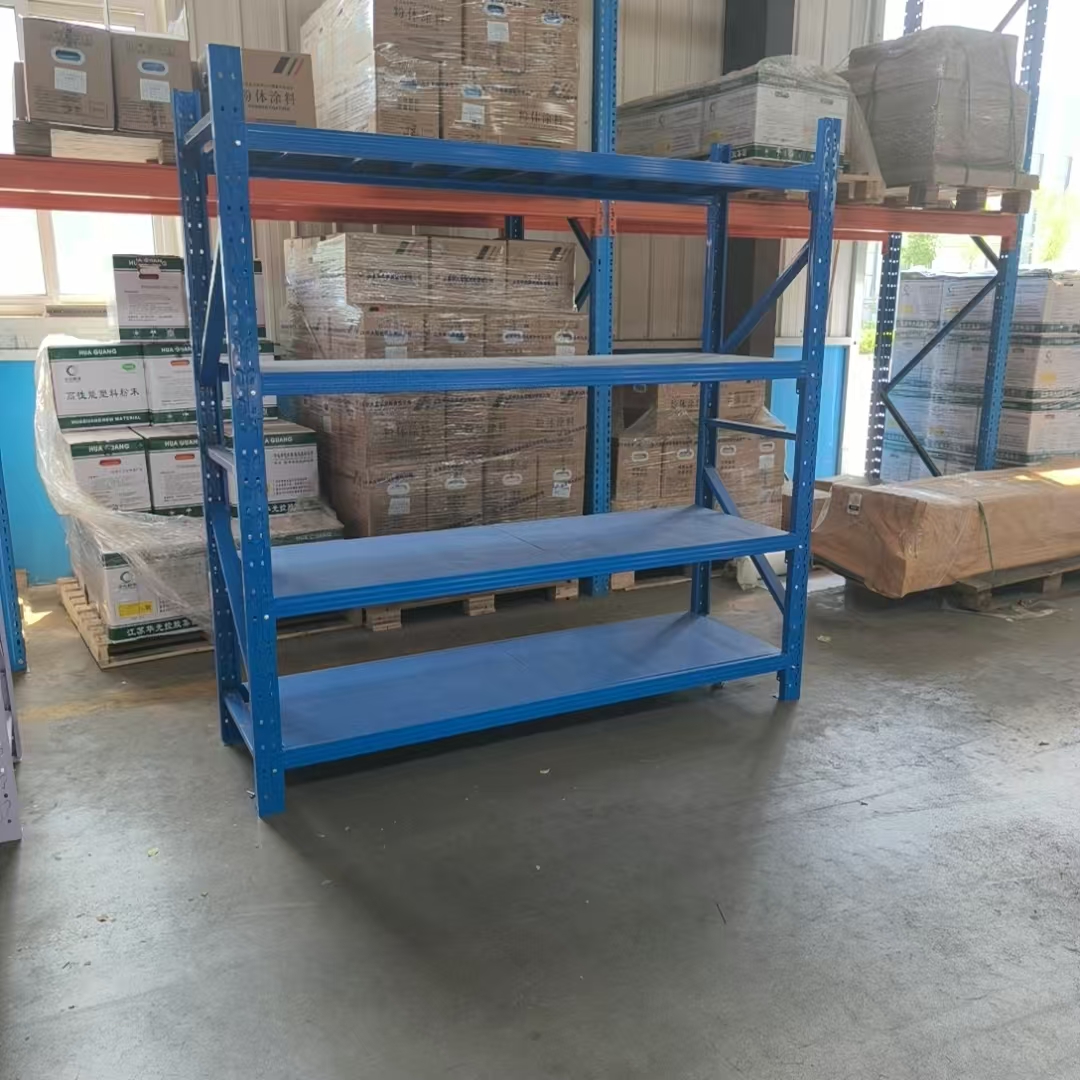 Durable Medium Duty Multi-Level Steel Adjustable Storage Racks Easy Assembly Industrial Warehouse E-commerce Shelving