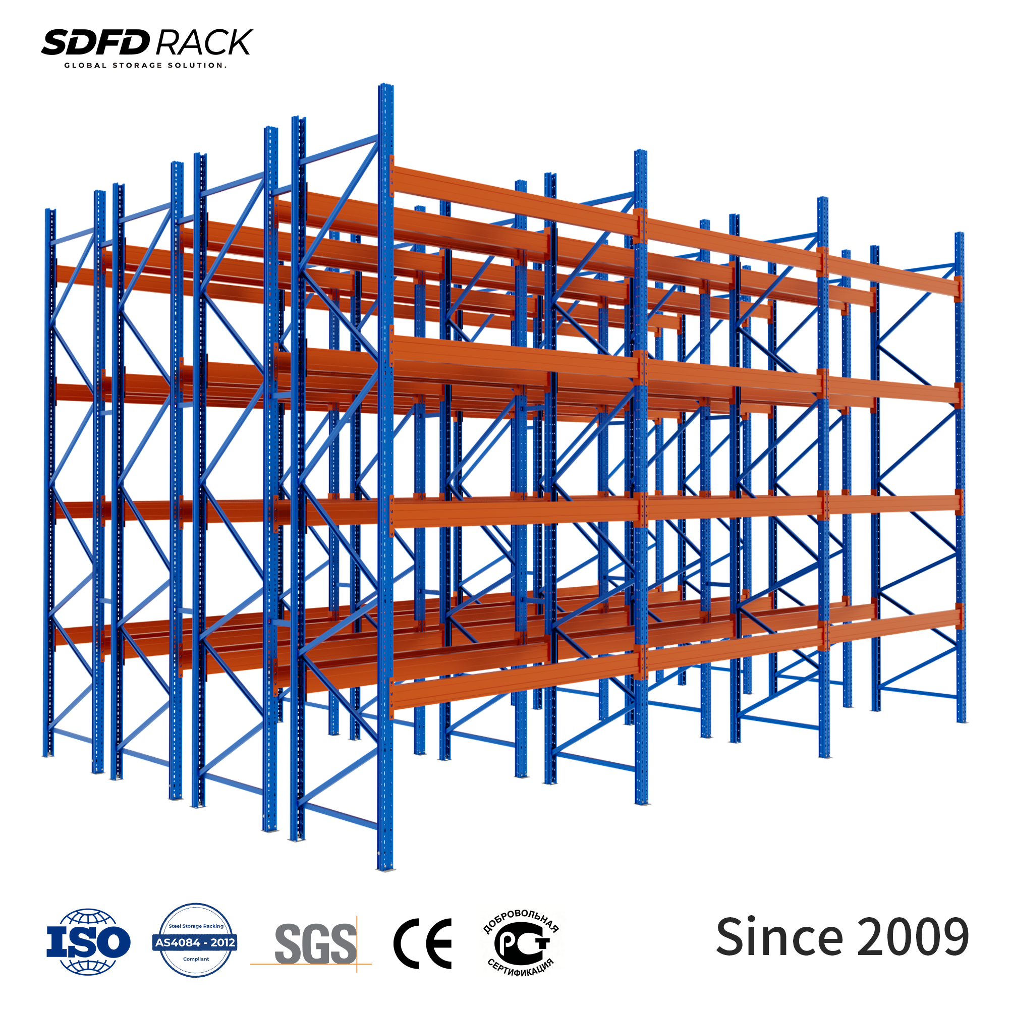 5 Layer High Quality Heavy Duty Rack Steel Pallet Racking Industrial Durable Warehouse Storage Racks