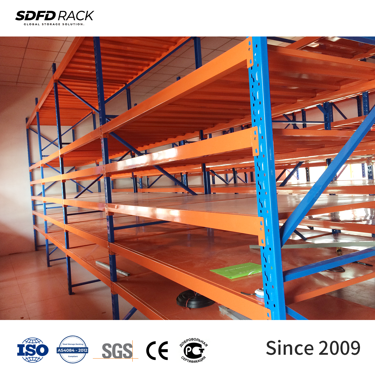 Premium Steel Long Span Shelves Multi-Layer Adjustable Sturdy Medium Duty Racking System