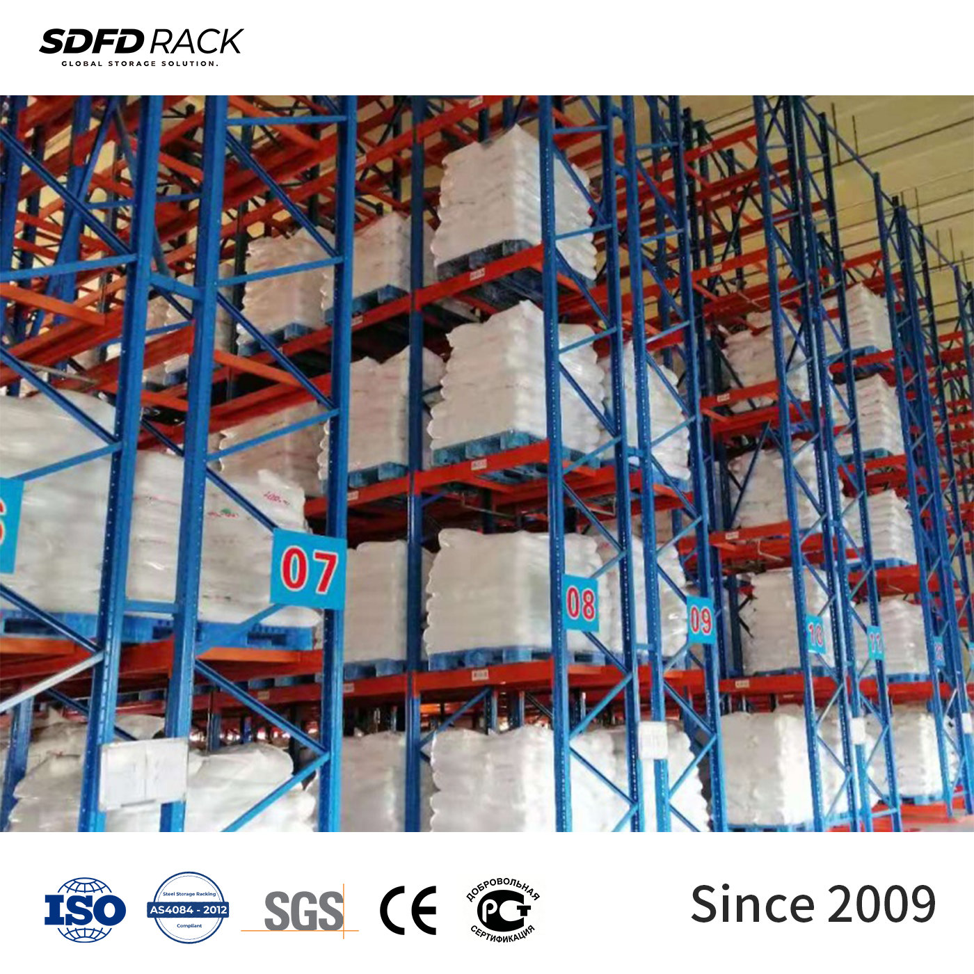 Warehouse VNA Pallet Racking System Narrow Aisle Rack Heavy Duty Steel Storage Shelves Industrial CE Certified Adjustable