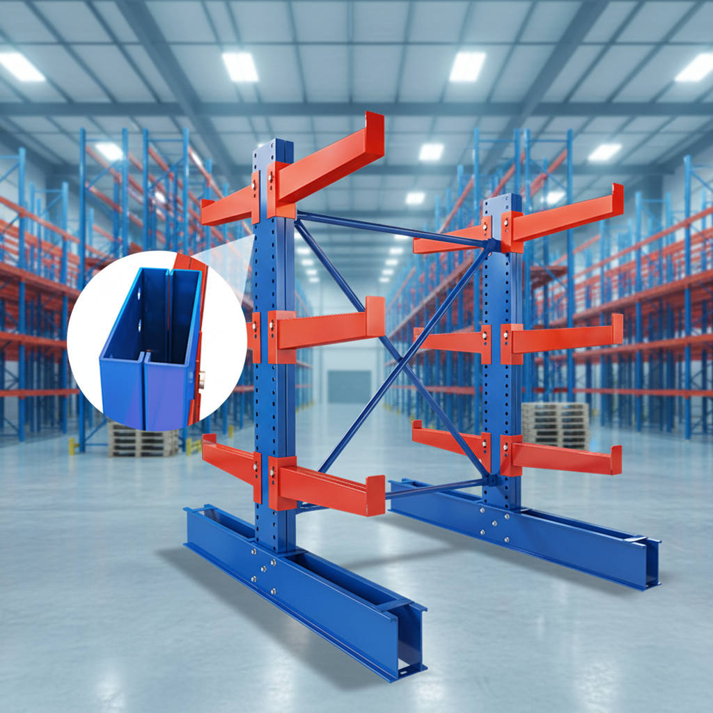 Heavy Duty Cantilever Racks Industriales Storage Metal Structure Double Side Cantilever Racking for Steel Pipes