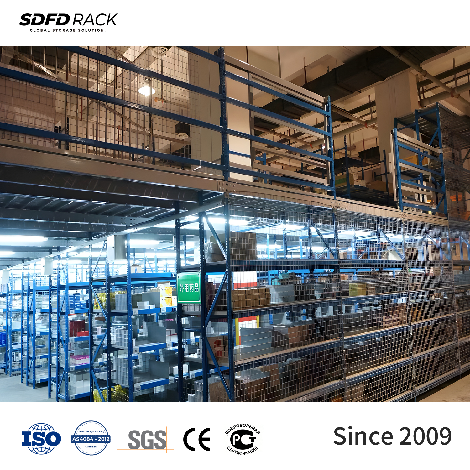 Factory Direct Steel Rack Supported Mezzanine Floors 100kg-1000kg Load Capacity for Warehouse Storage Any Sizes Any Colors