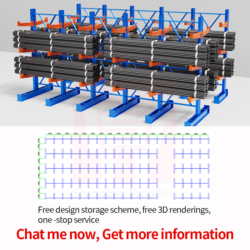 Adjustable Heavy Duty Durable Cantilever Racking System Space-saving Cantilever Rack for Warehouse Storage